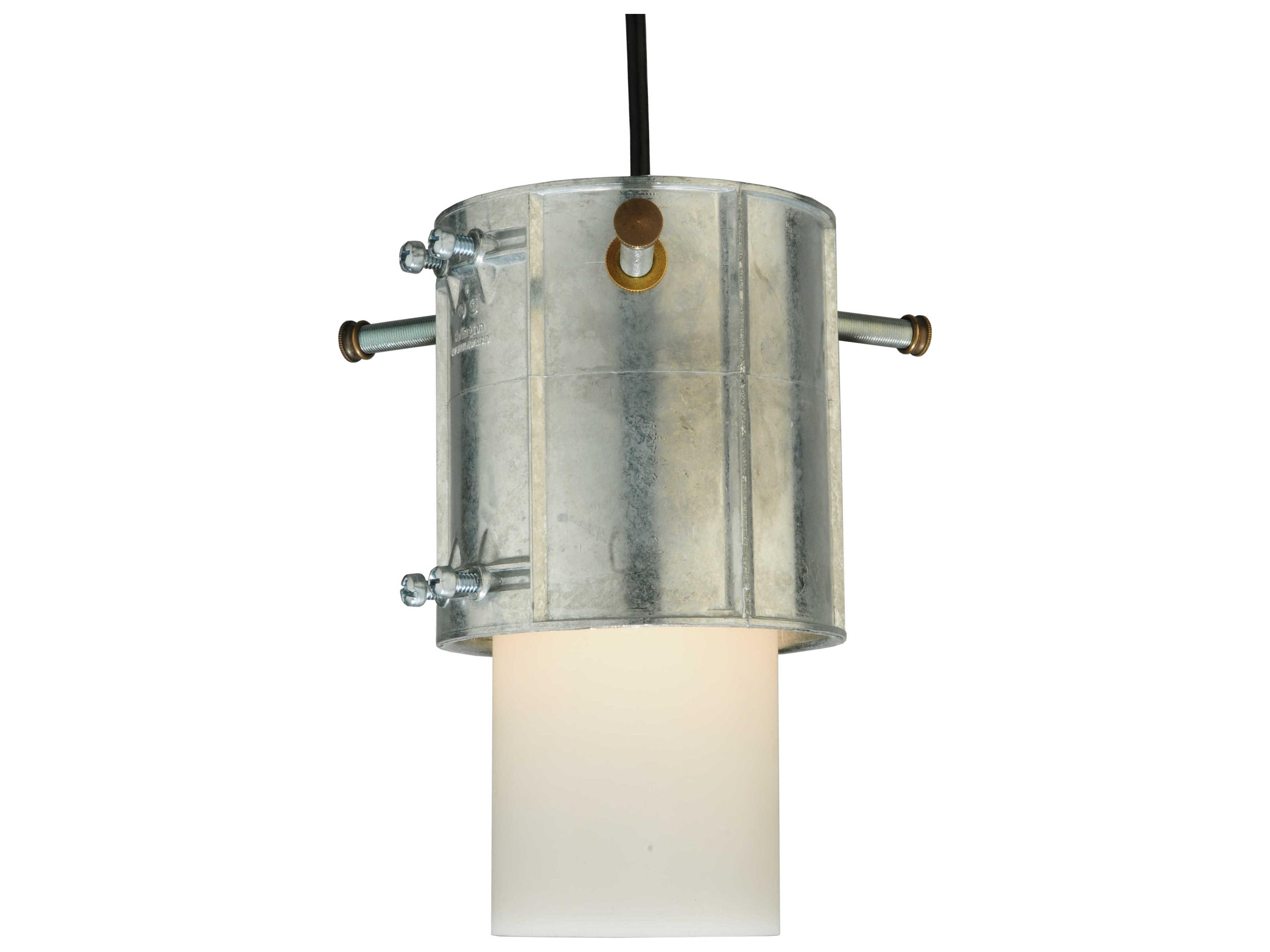 Contemporary 1-Light Gray Cylinder Pendant