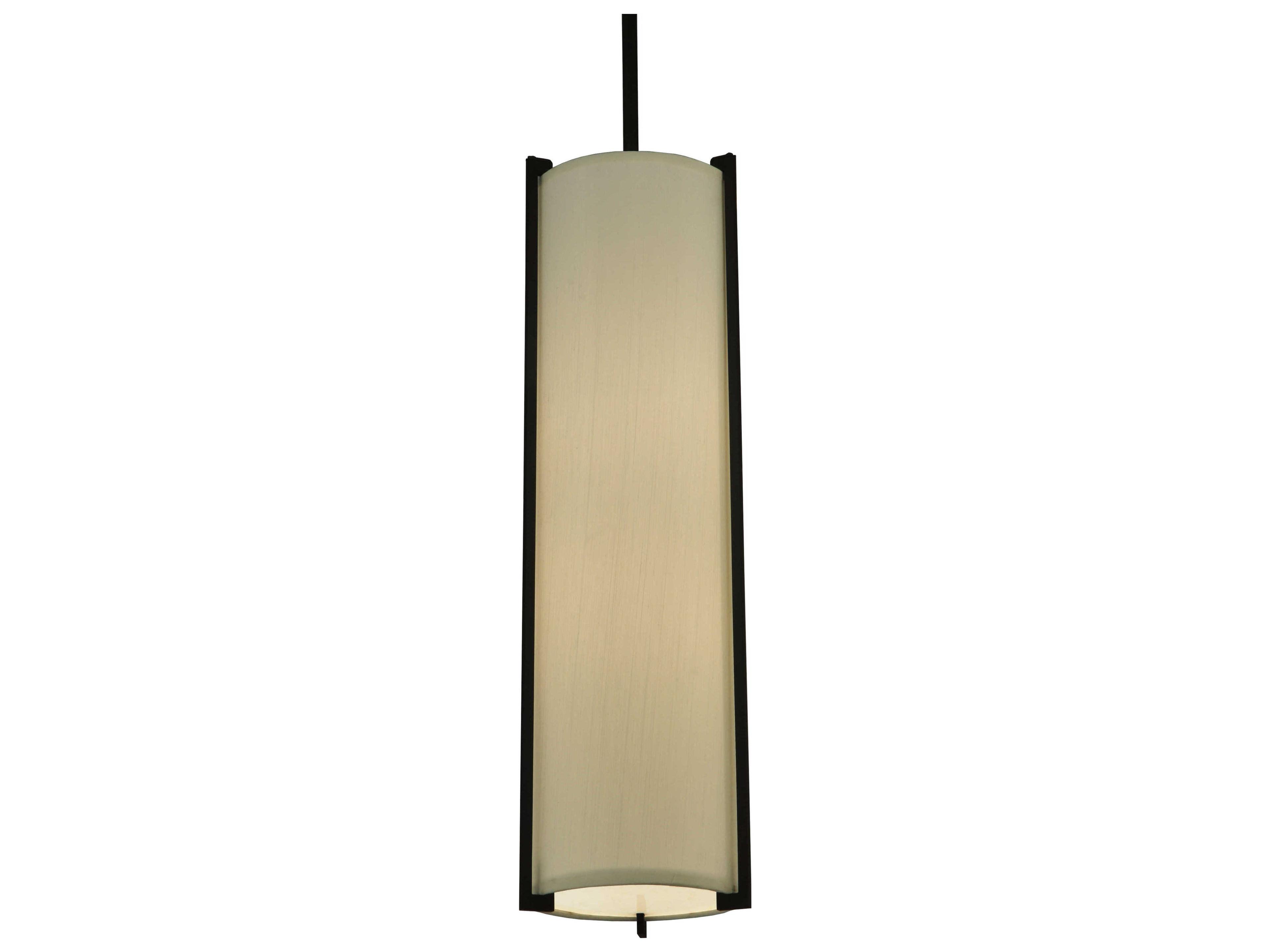 Contemporary 2-Light Black Cylinder Pendant