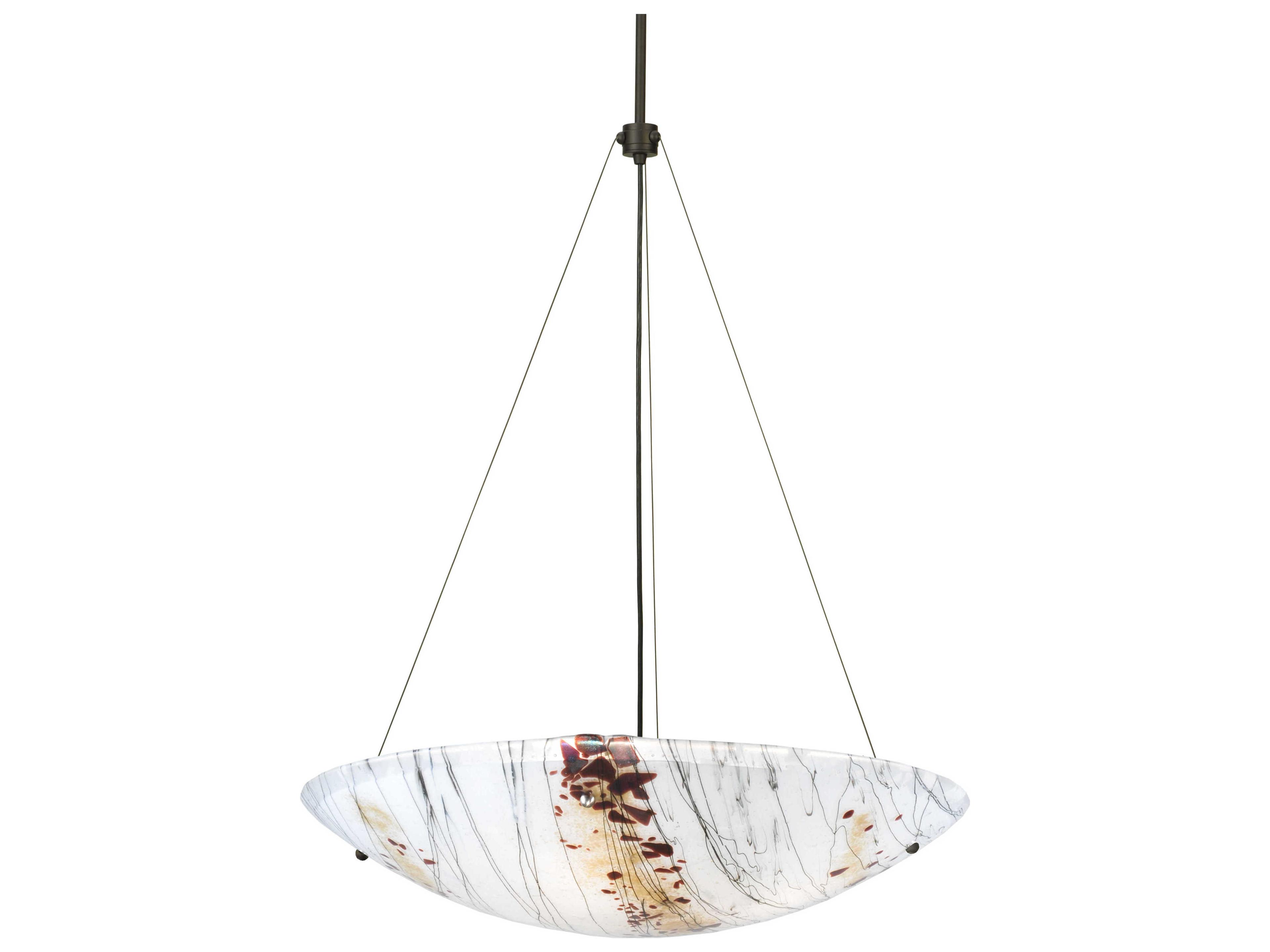Metro Fusion 3-Light Gray Bowl Pendant