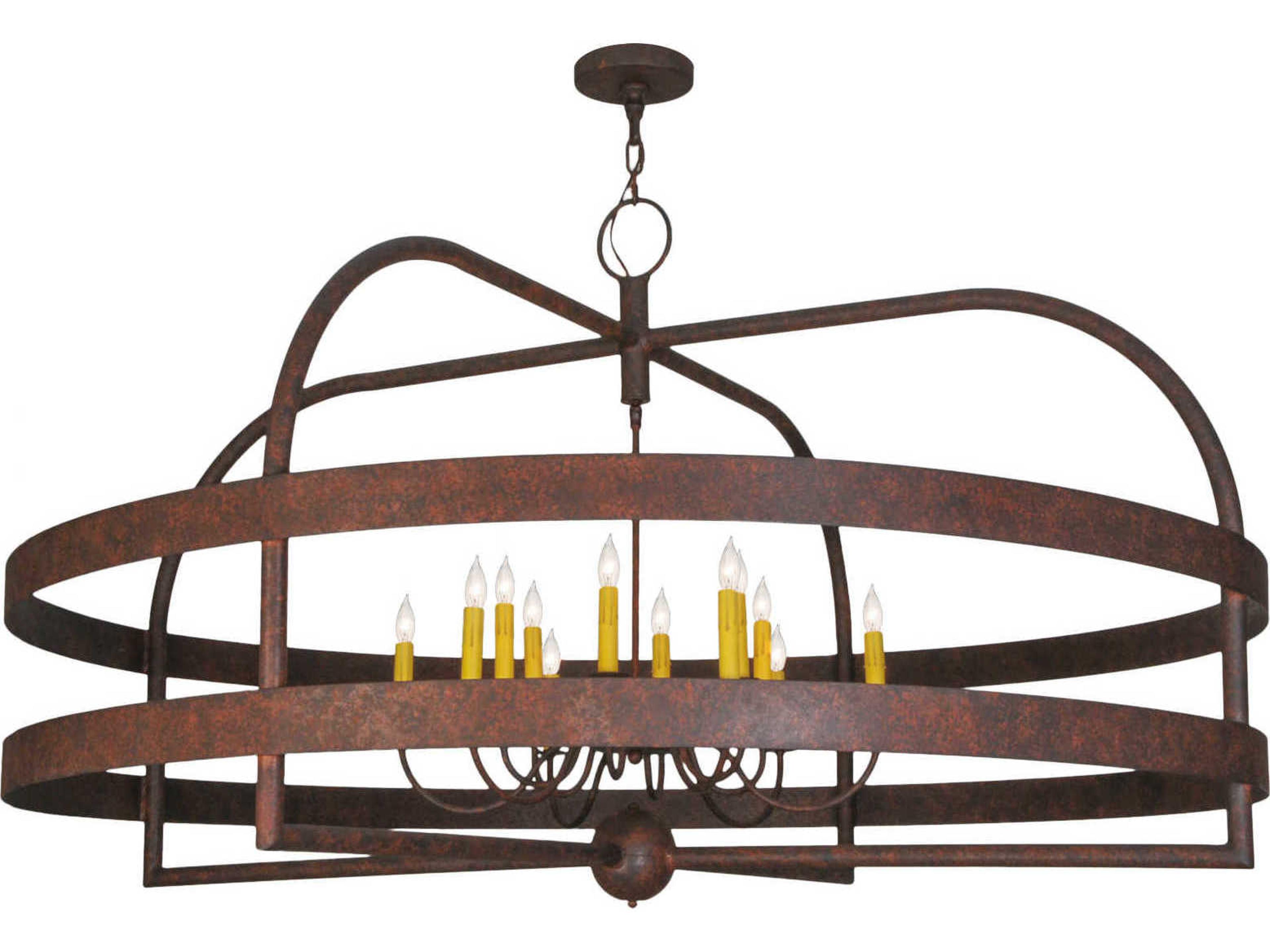 Aldari 12-Light Bronze Geometric Pendant