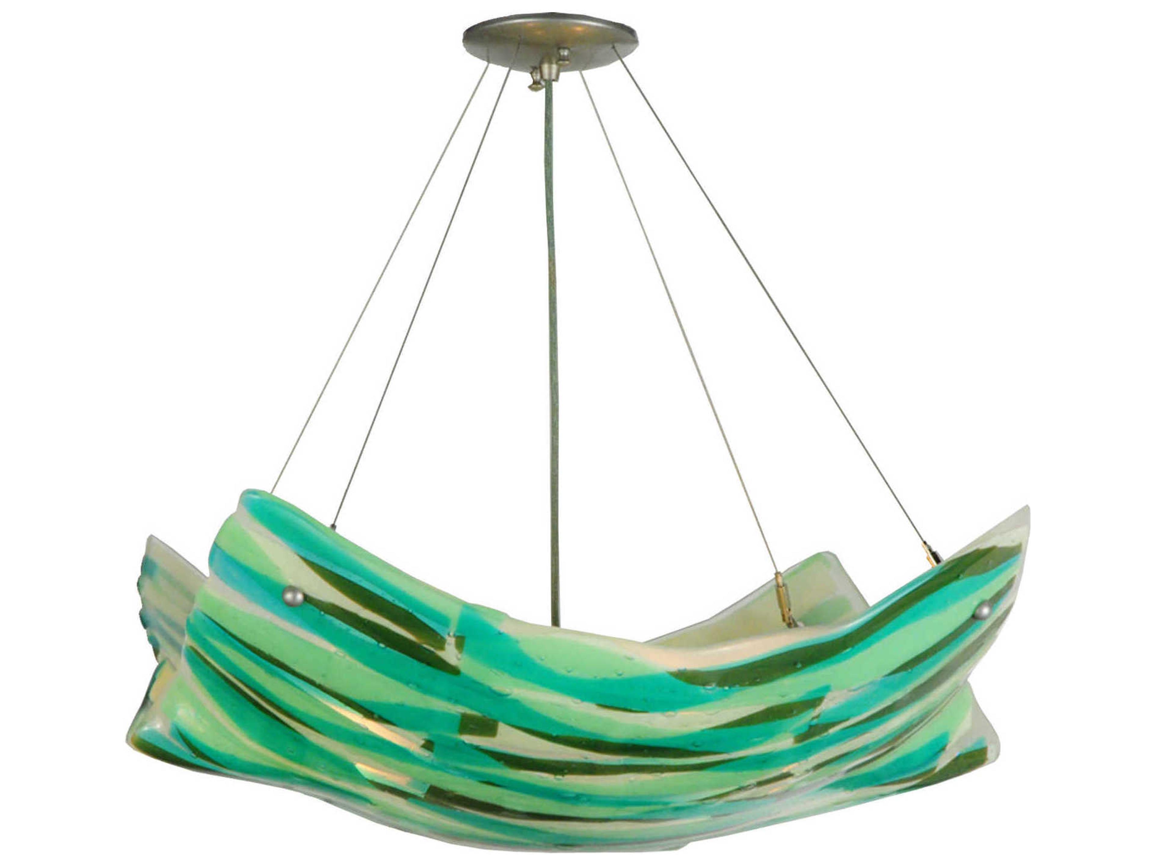 Contemporary 4-Light Gray Tiered Pendant