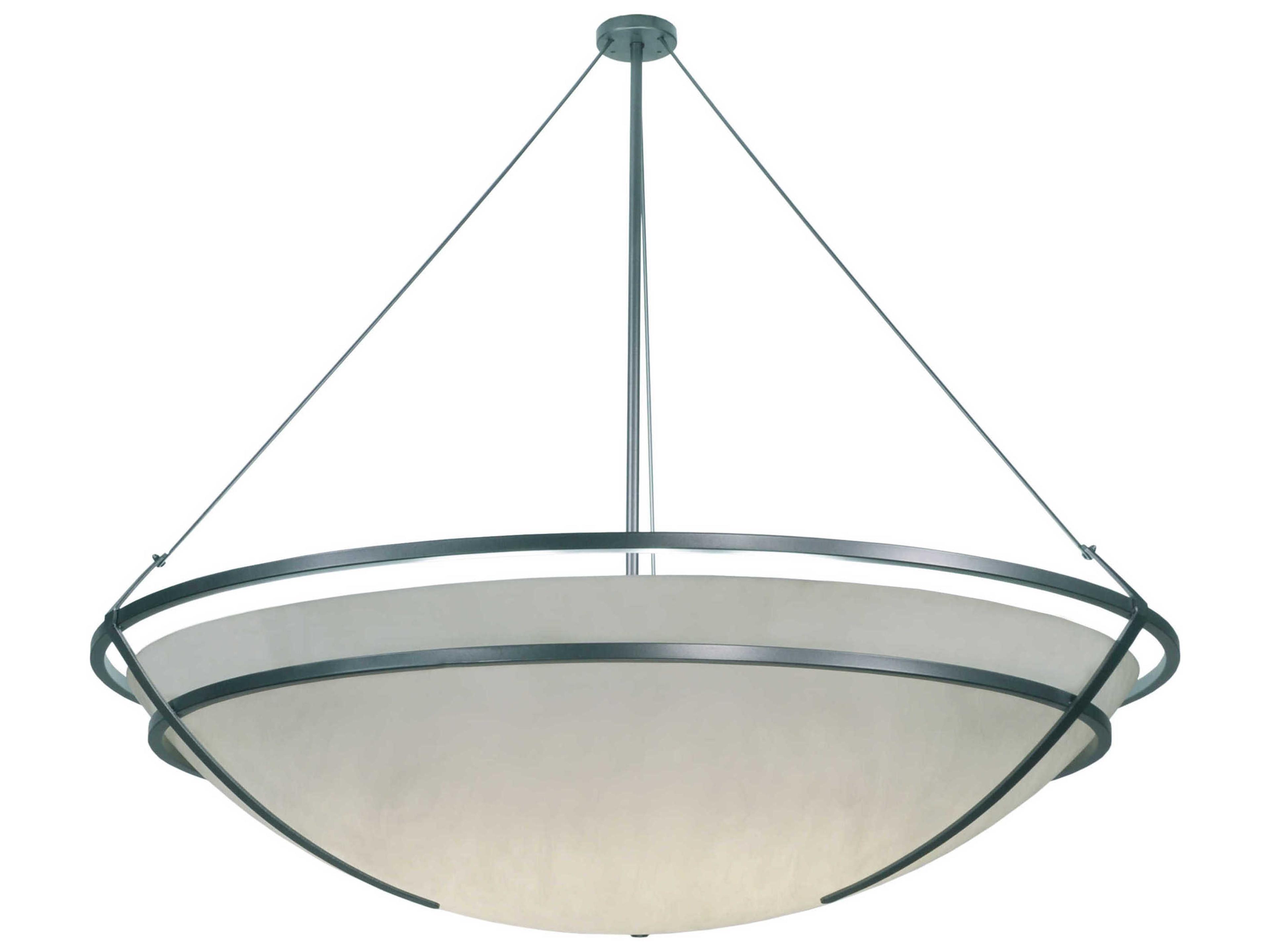 Contemporary 1-Light Nickel Bowl Semi Flush Mount