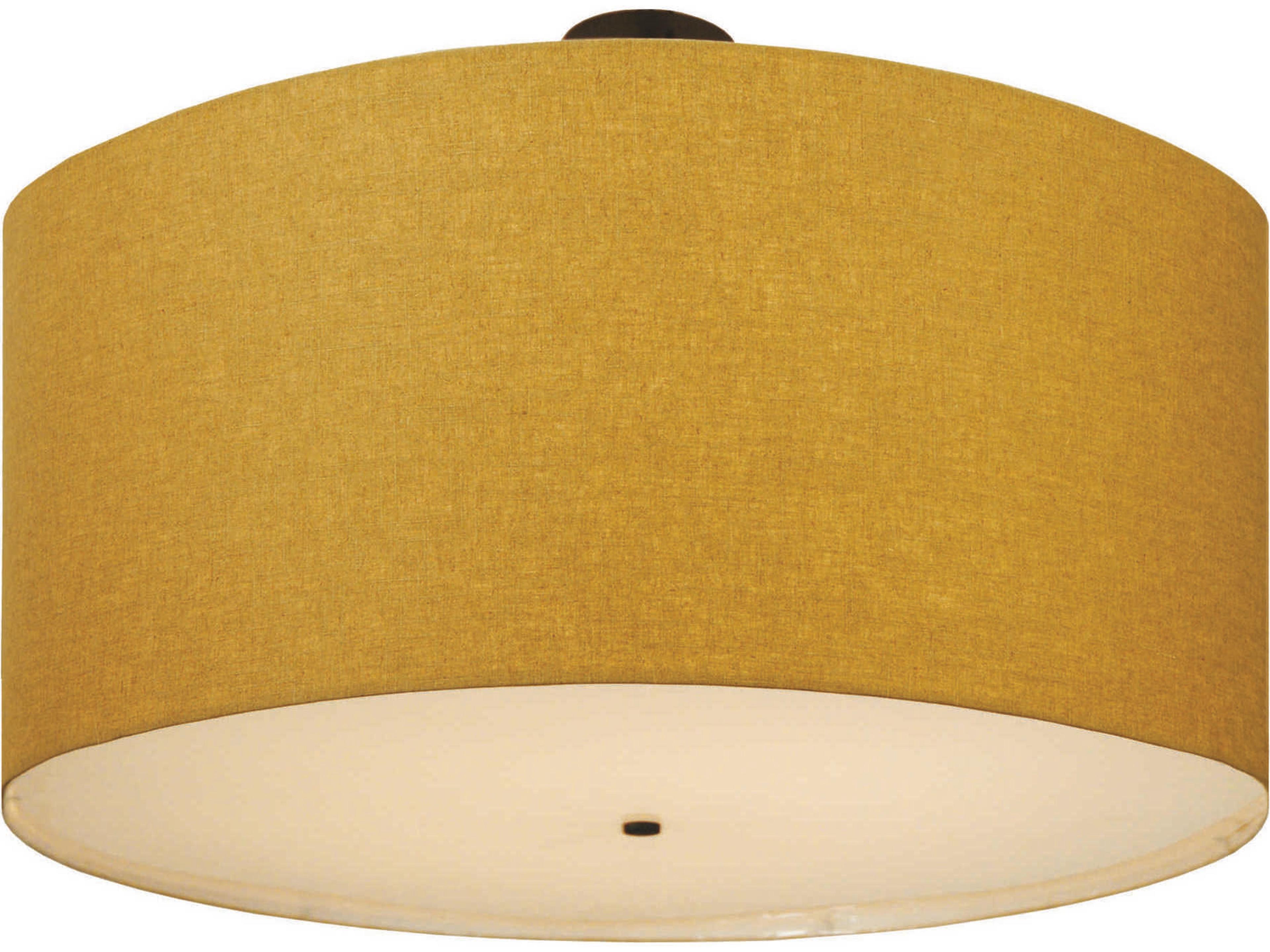 Contemporary 8-Light Black Drum Semi Flush Mount