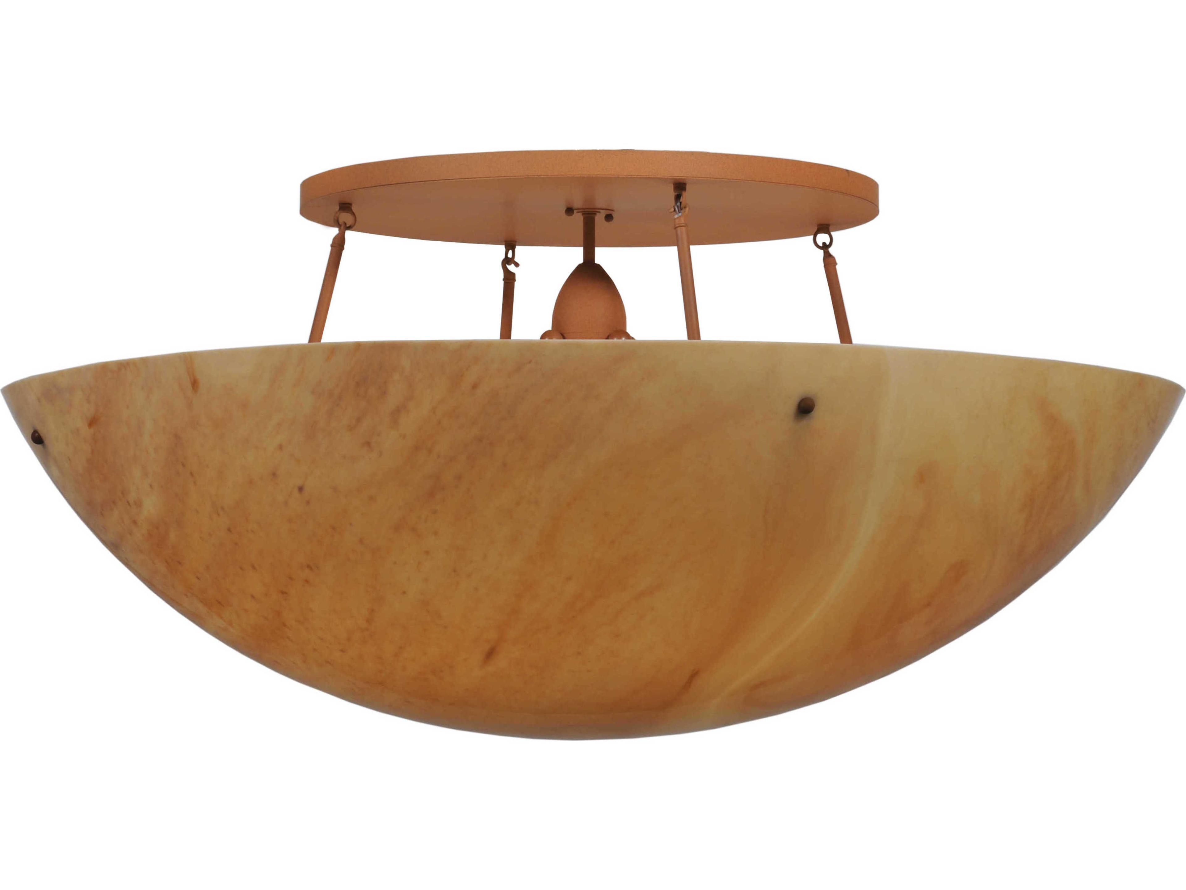 Artesia 8-Light Red Bowl Semi Flush Mount