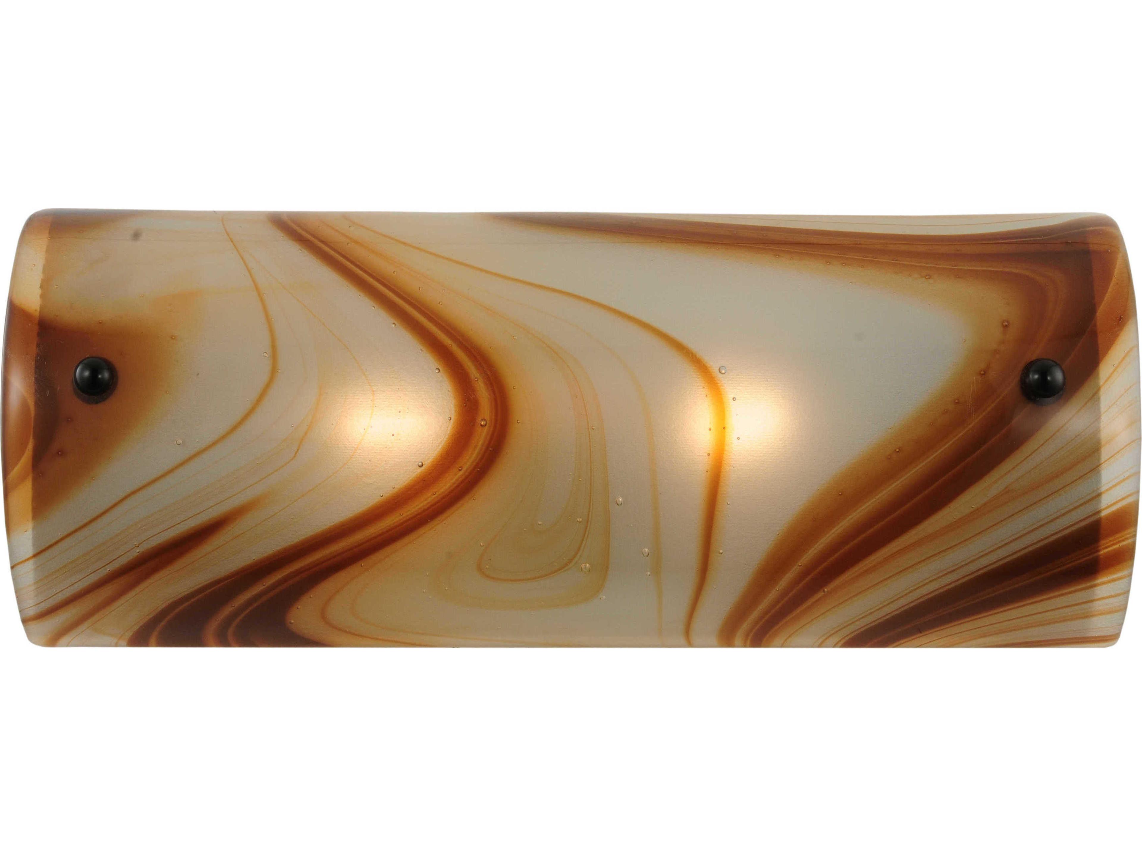 Contemporary 2-Light Brown Wall Sconce