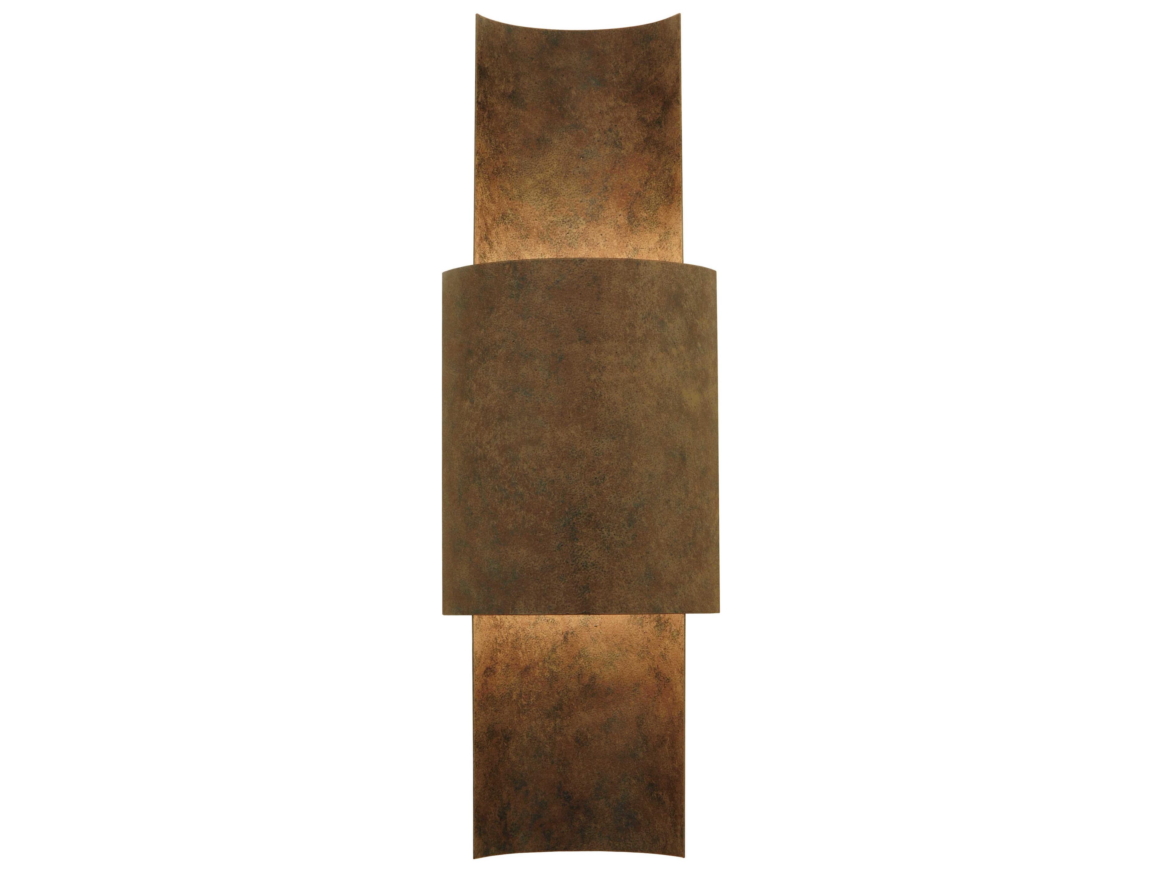 Contemporary 2-Light Brown Wall Sconce