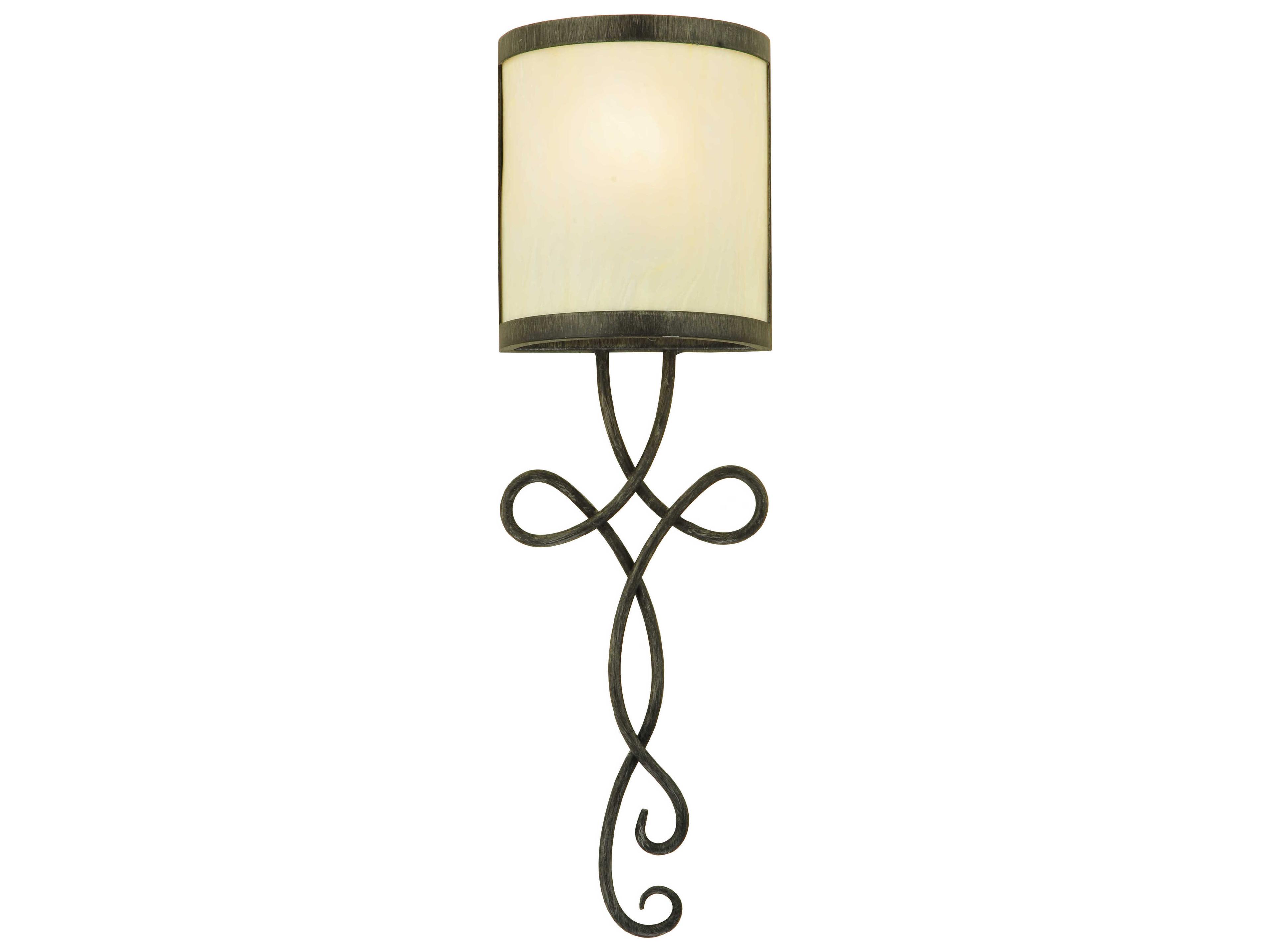 Contemporary 1-Light Brown Glass Wall Sconce