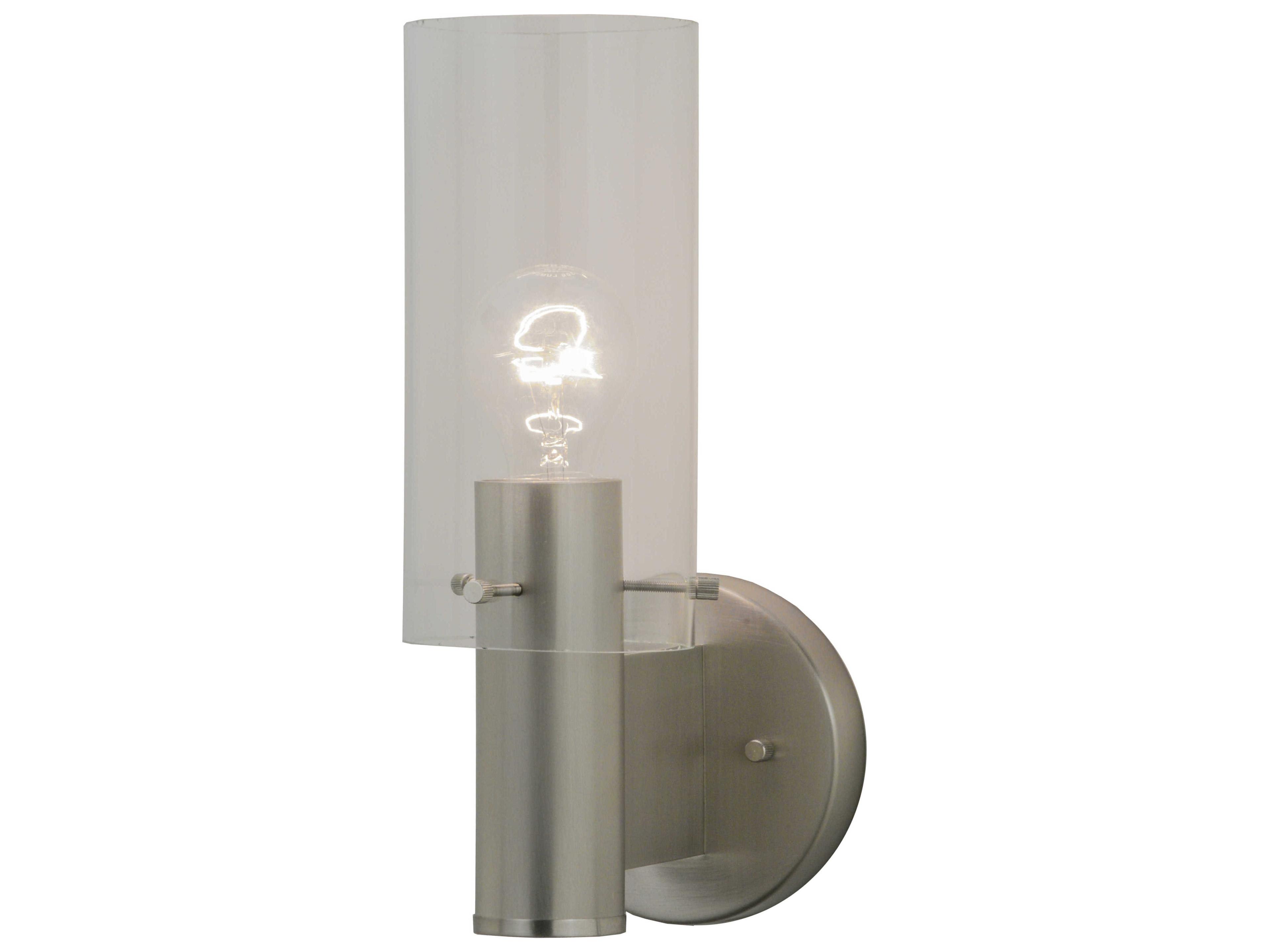 Contemporary 1-Light Nickel Wall Sconce
