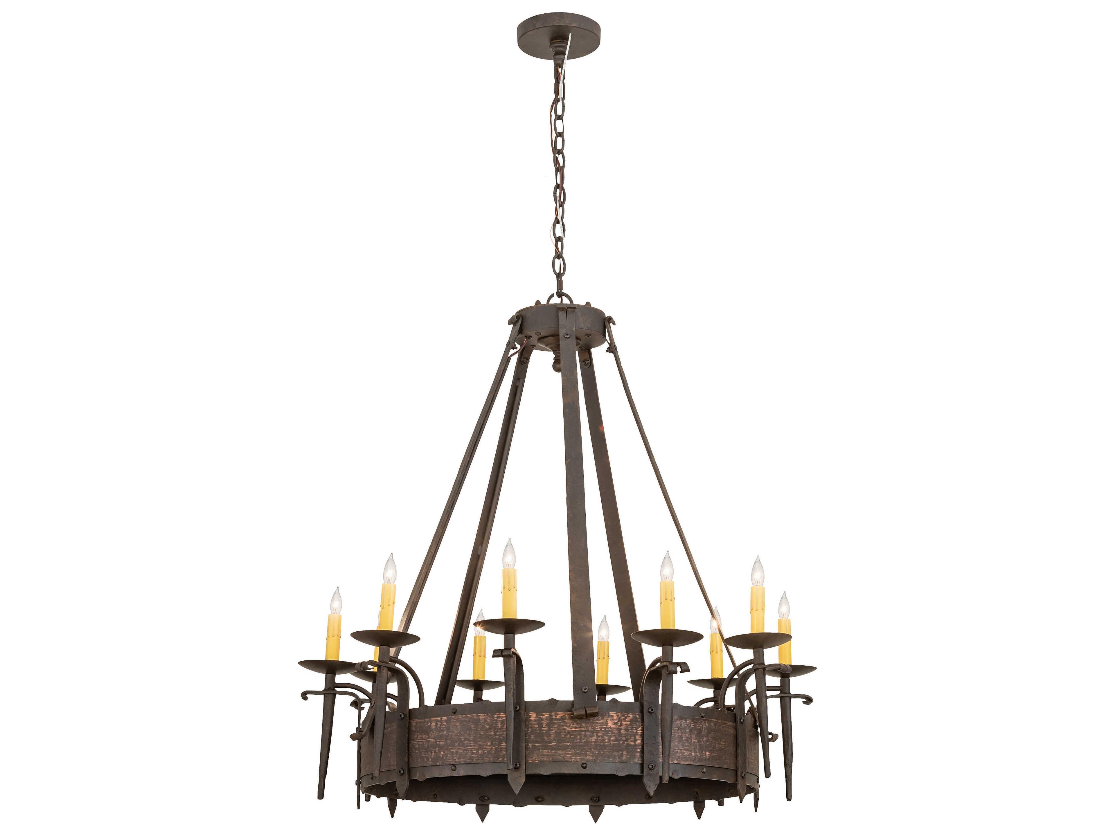 Costello 10-Light Copper Black Candelabra Chandelier