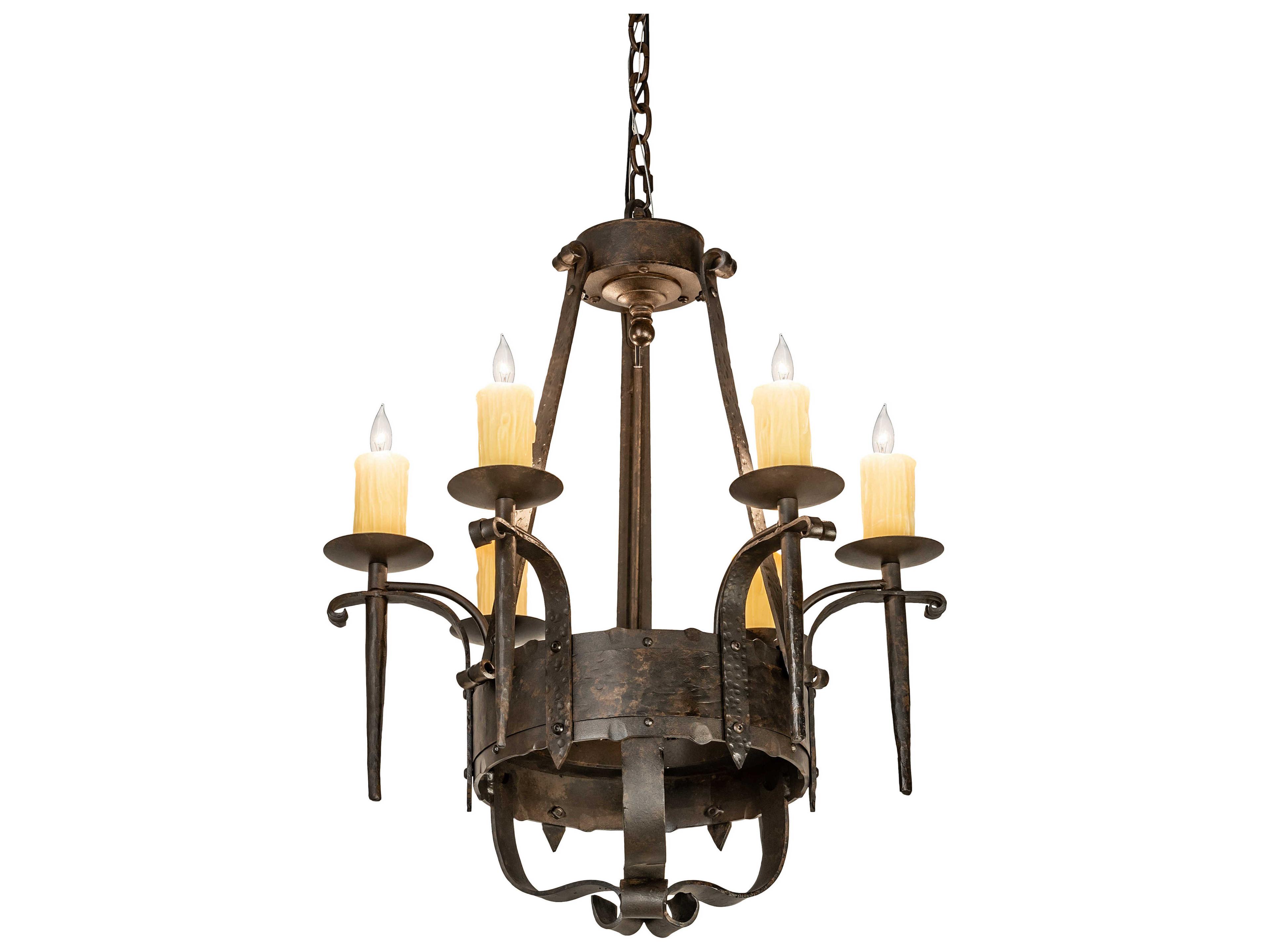 Costello 6-Light Chestnut Brown Candelabra Chandelier