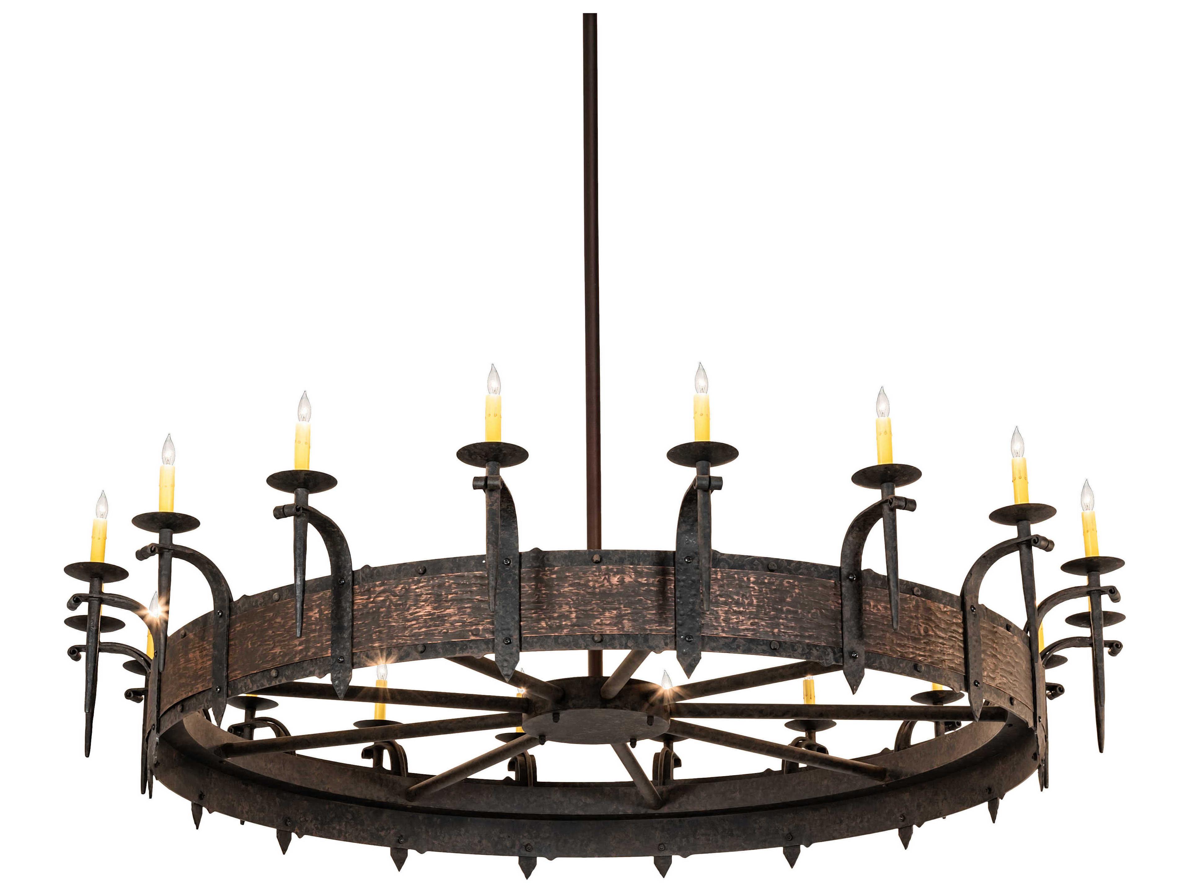 Costello 18-Light8-Light Copper Black Candelabra Round Chandelier
