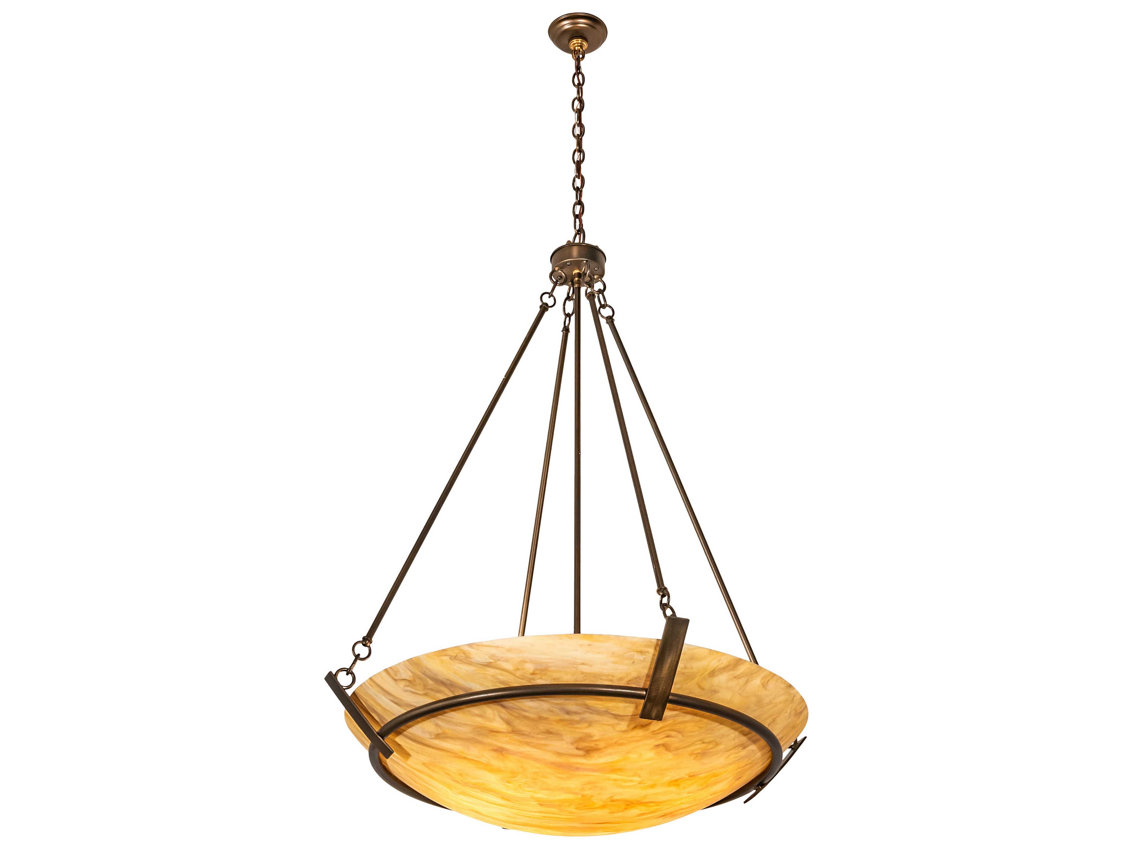 Covina 6-Light Antique Copper Off White Bowl Pendant