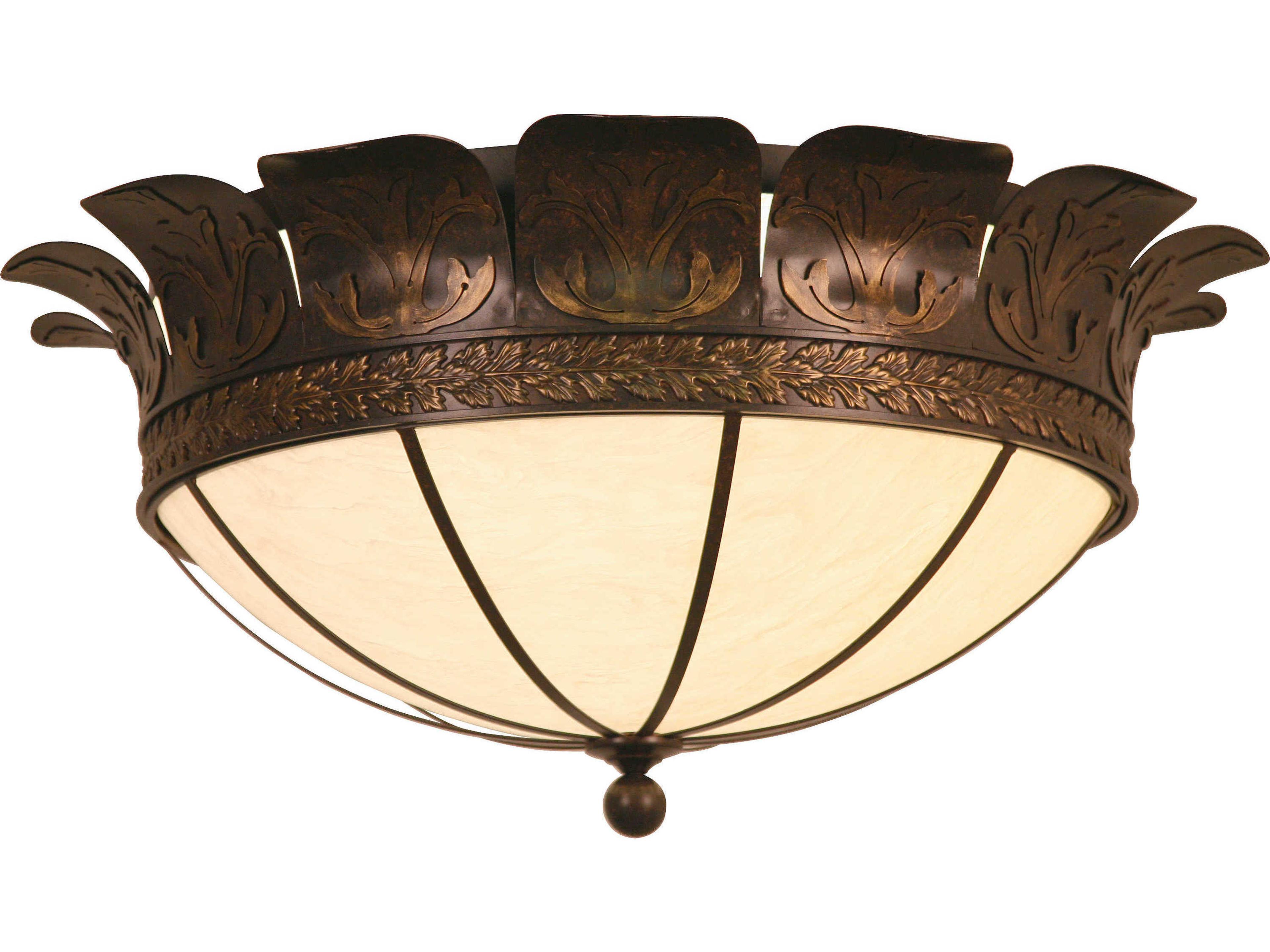 Crowne 4-Light Gold Bowl Flush Mount