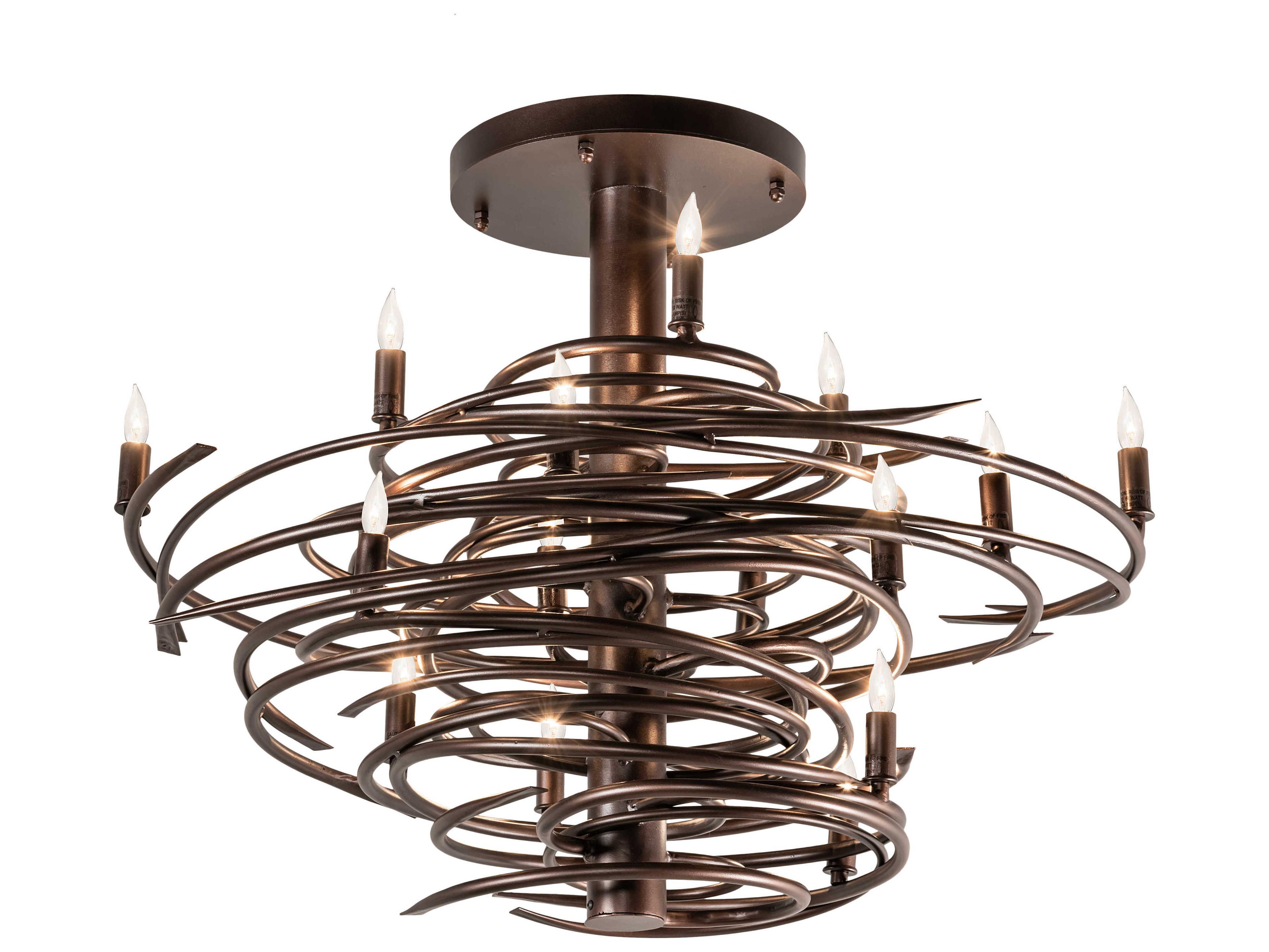 Cyclone 15-Light Mahogany Bronze Tiered Island Pendant