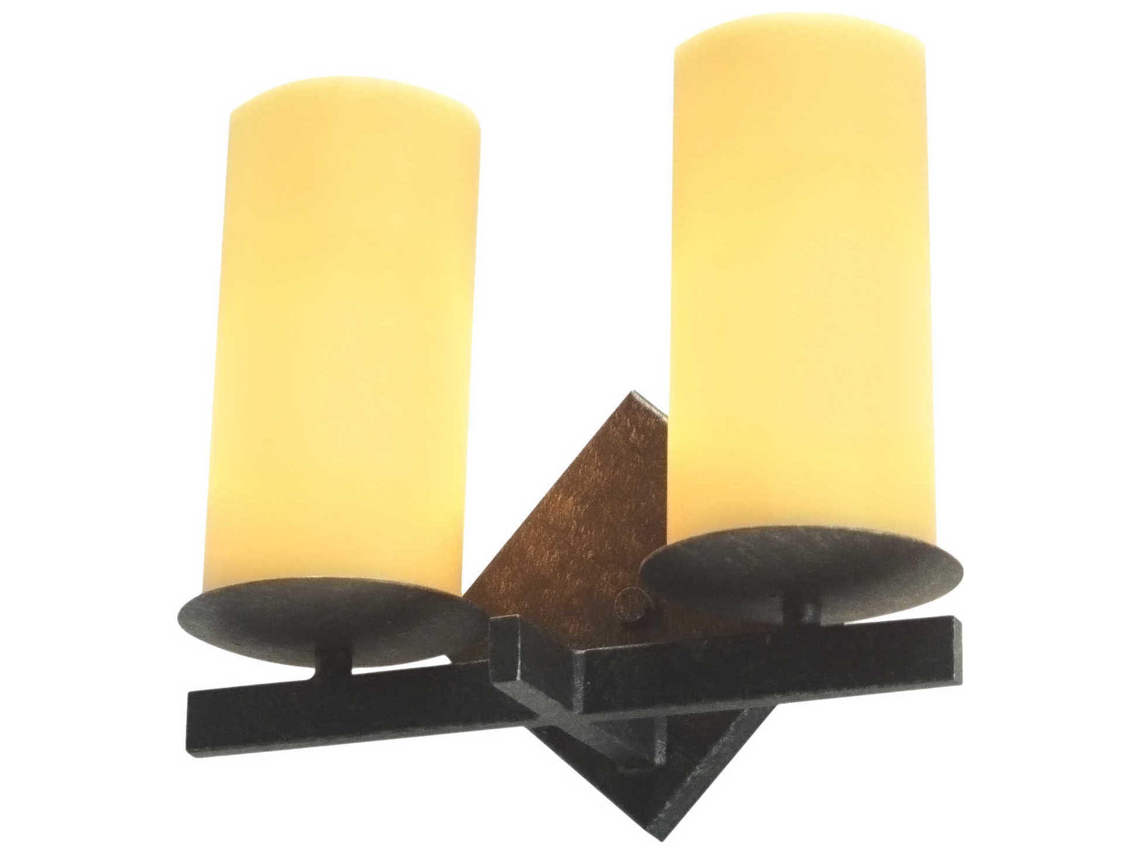 Meyda Dante 2-Light Rusty Nail Brown Wall Sconce