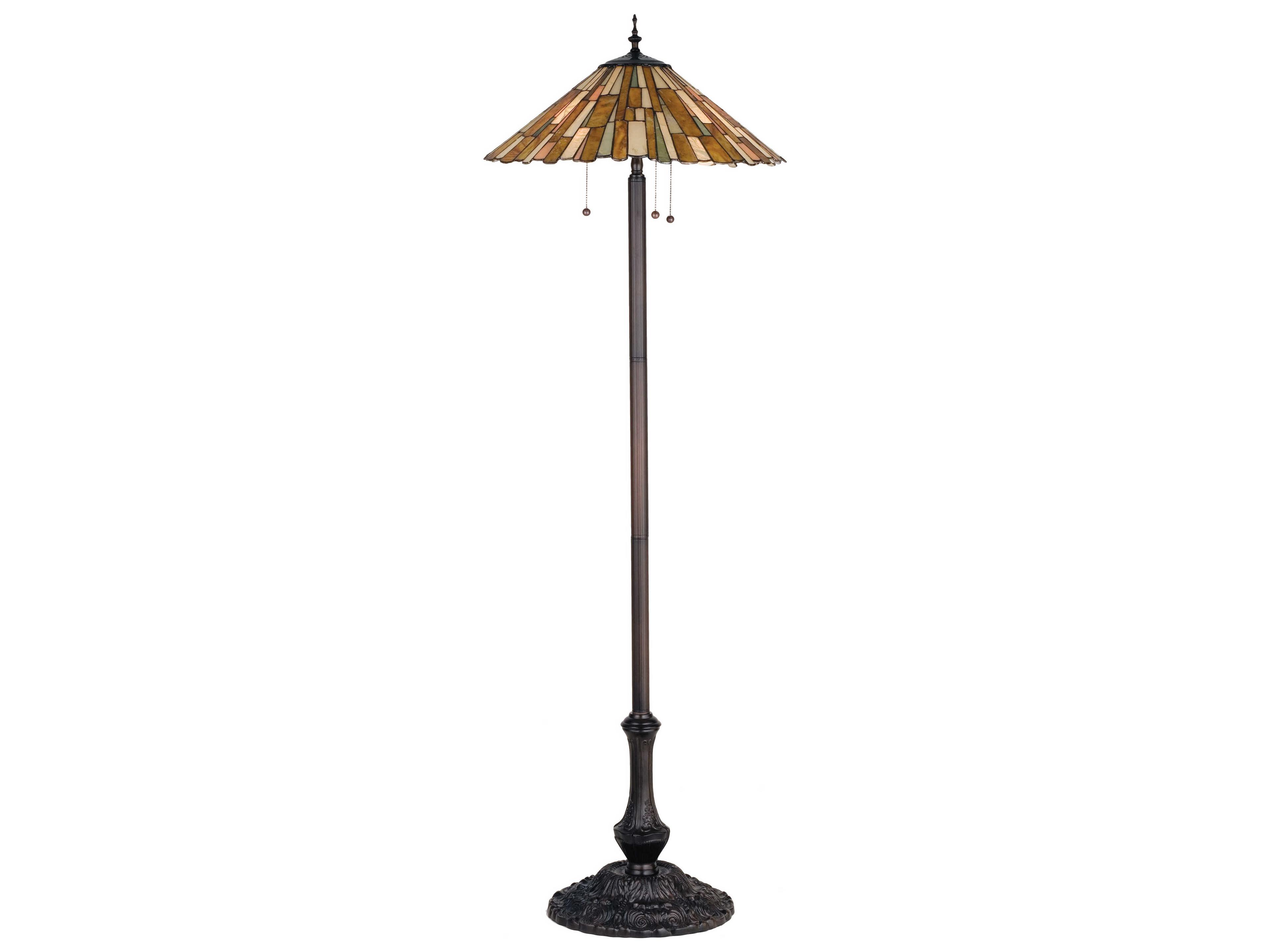 Jadestone Delta Bronze Tiffany Floor Lamp