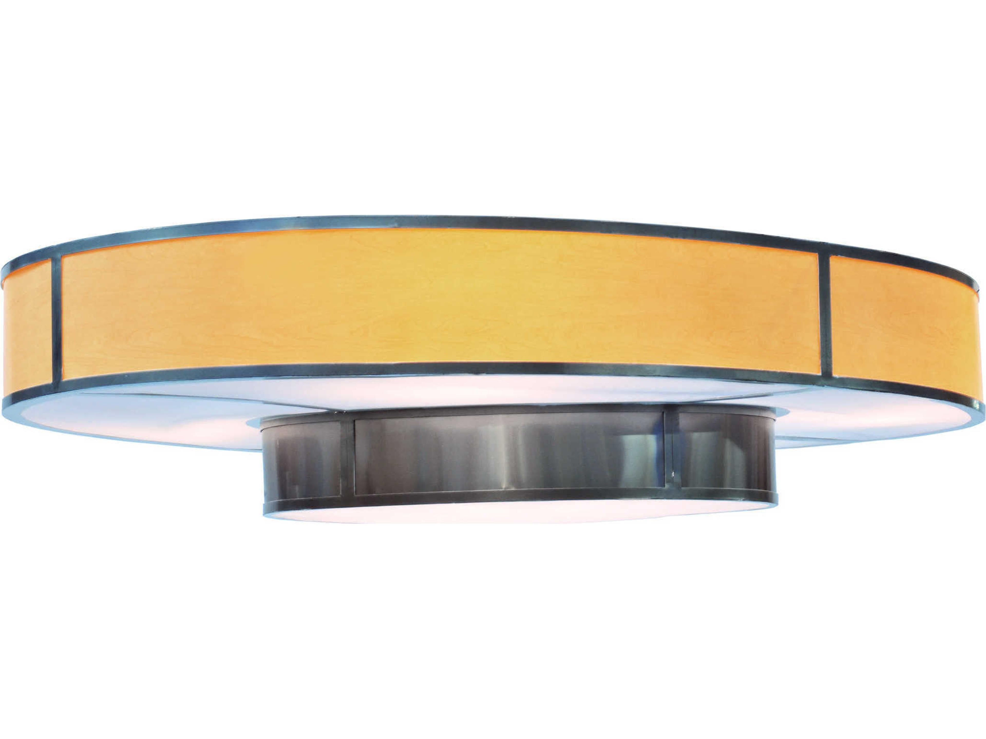 Deco 16-Light-Light Black Drum Flush Mount