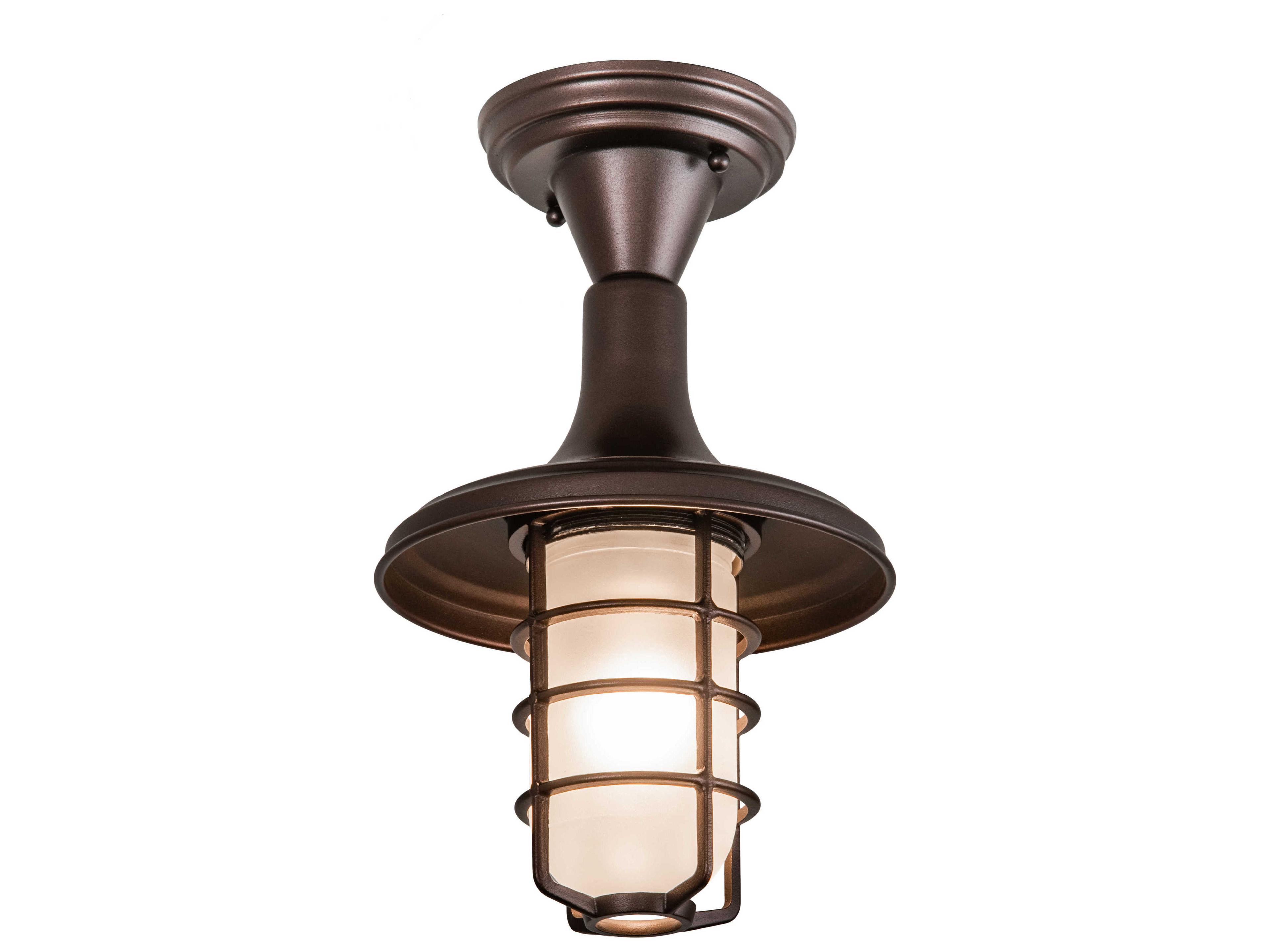 Deco 1-Light Bronze Flush Mount