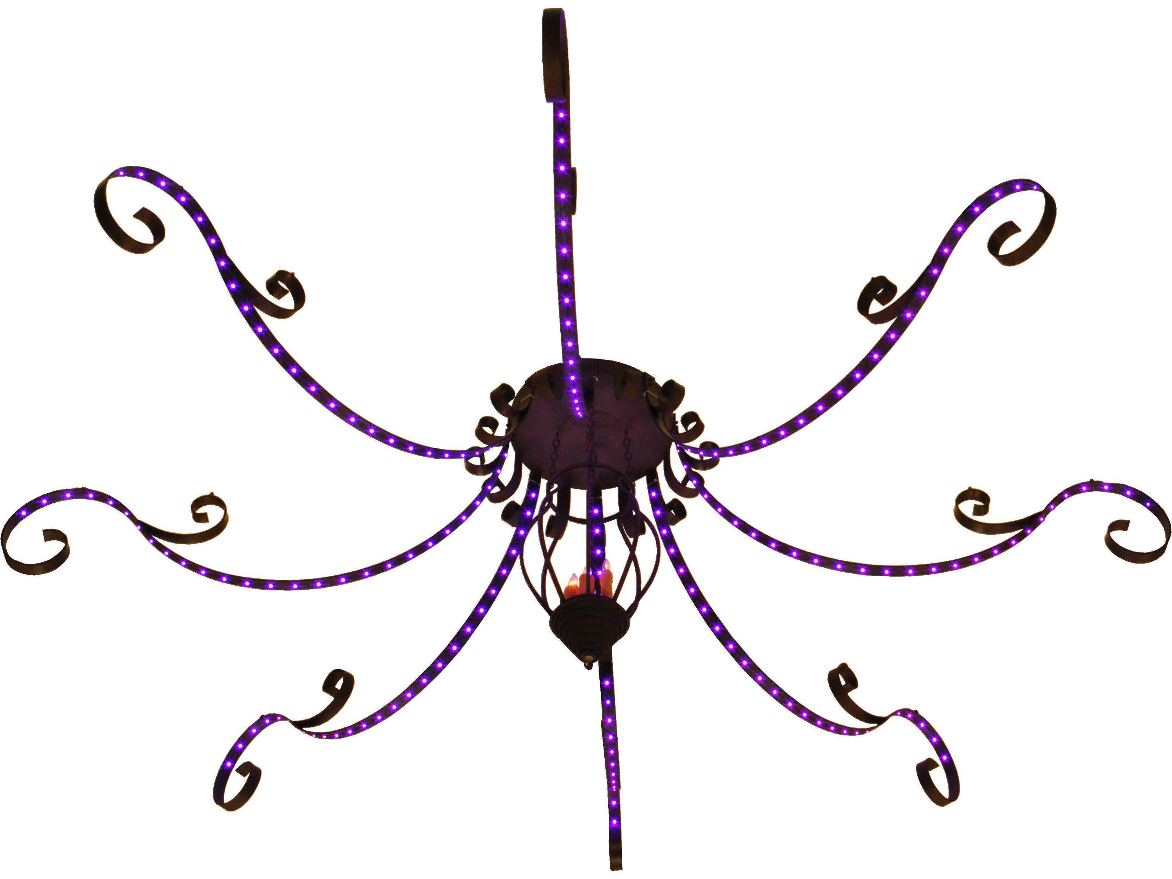 Deco 6-Light Purple LED Chandelier