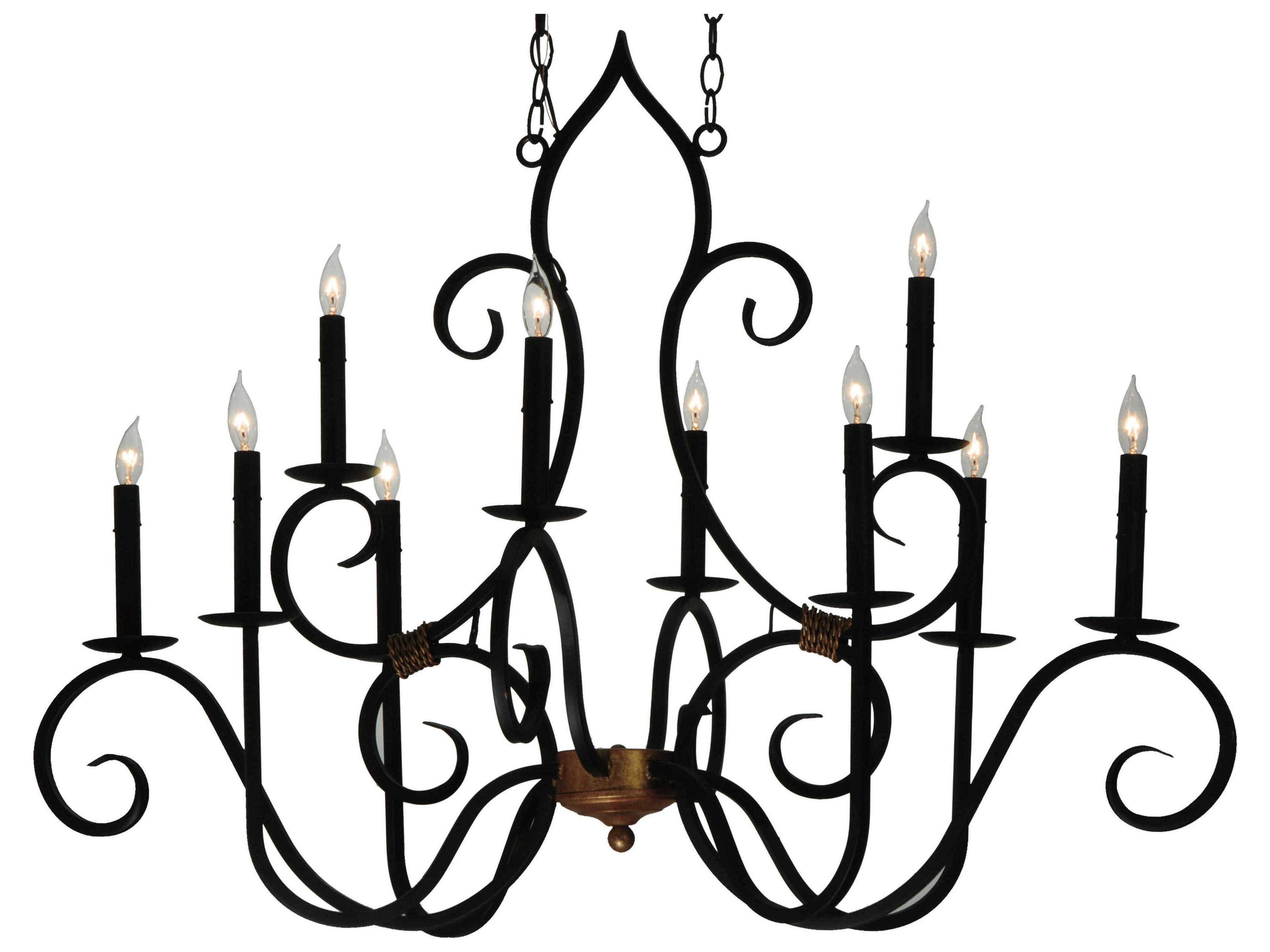 Deco 1-Light Black Candelabra Chandelier
