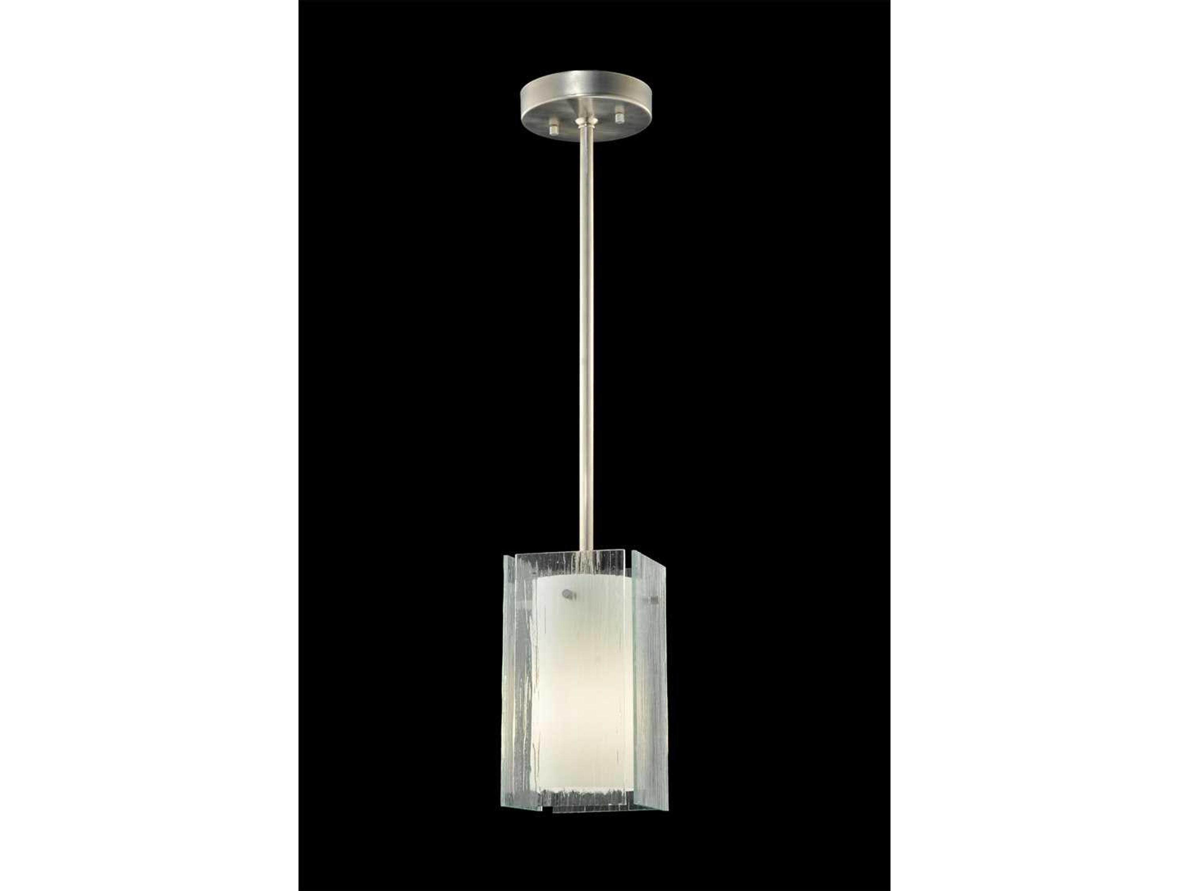 Deco 1-Light Gray Glass Geometric Mini Pendant