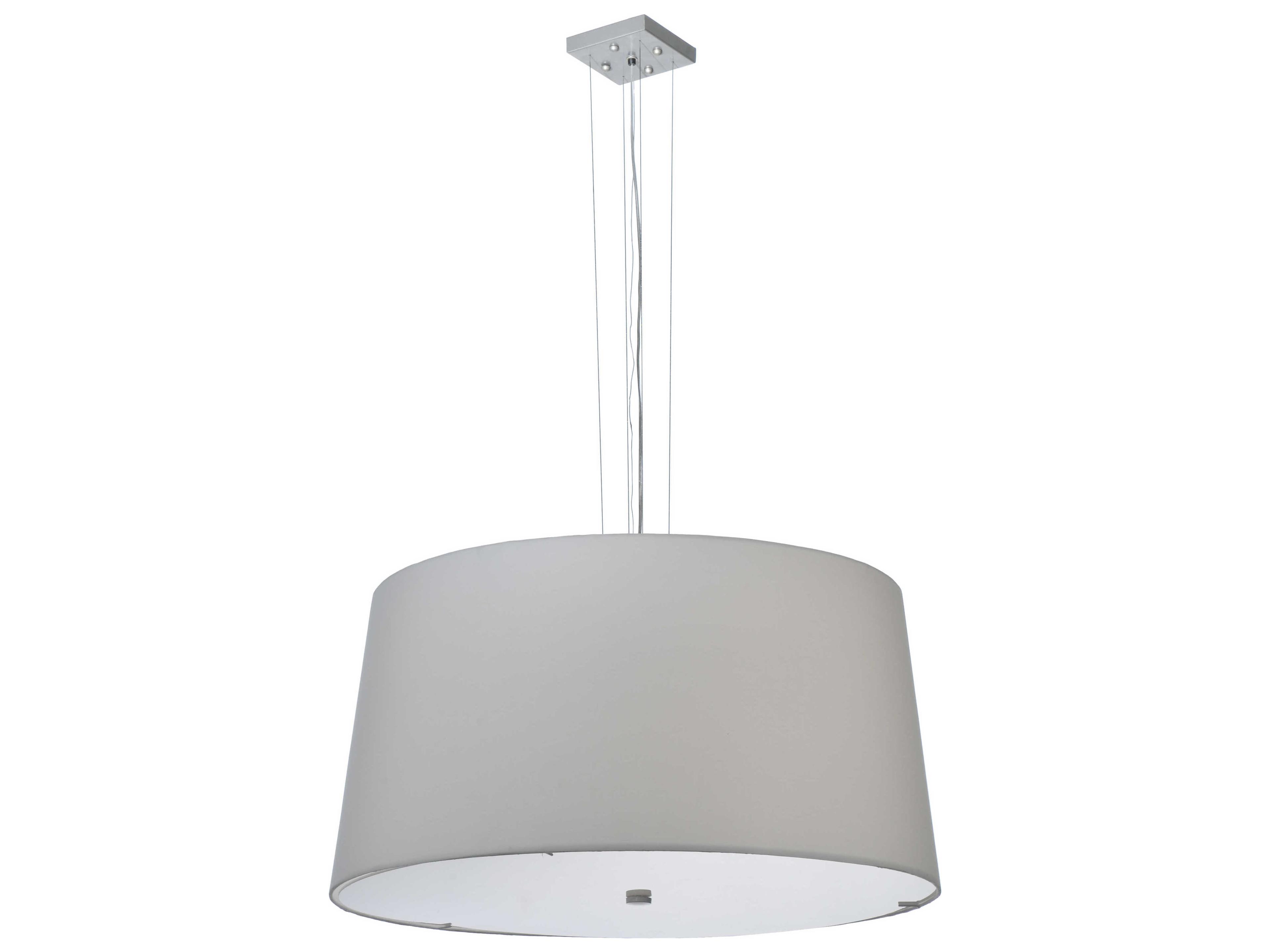 Deco 4-Light Nickel Drum Pendant