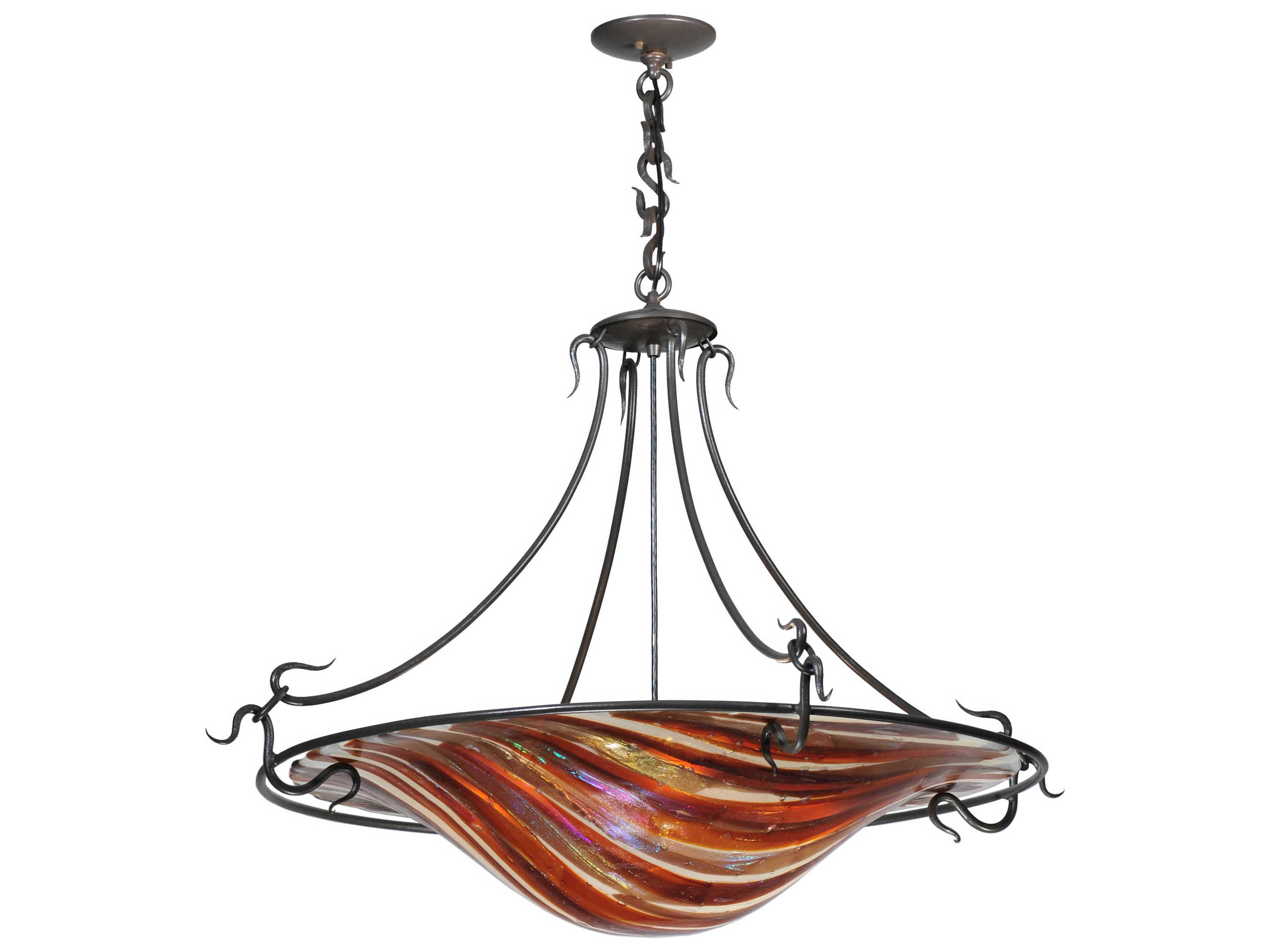 Metro Fusion Marina Glass 4-light Inverted Pendant