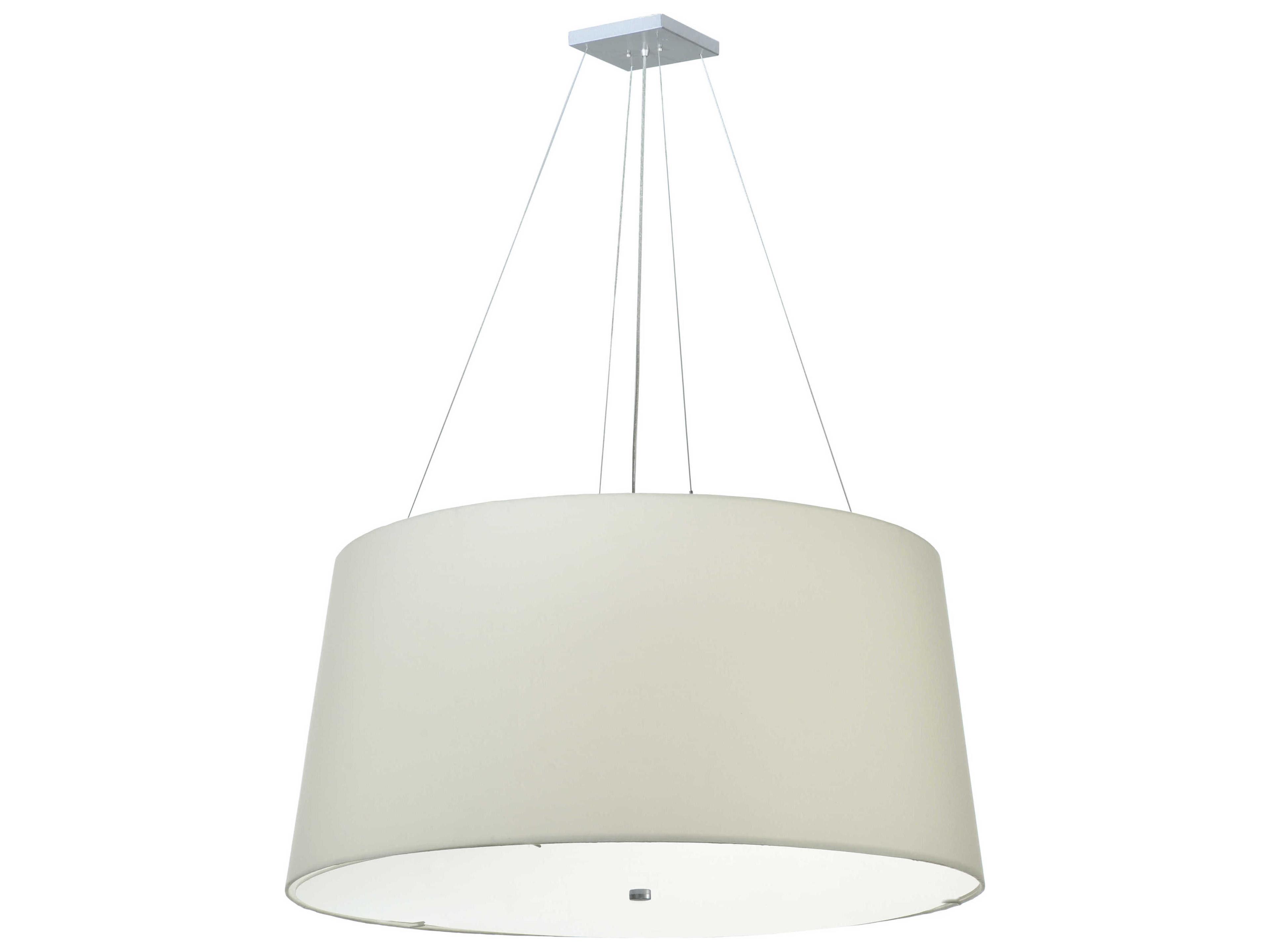 Deco 6-Light Silver Drum Pendant