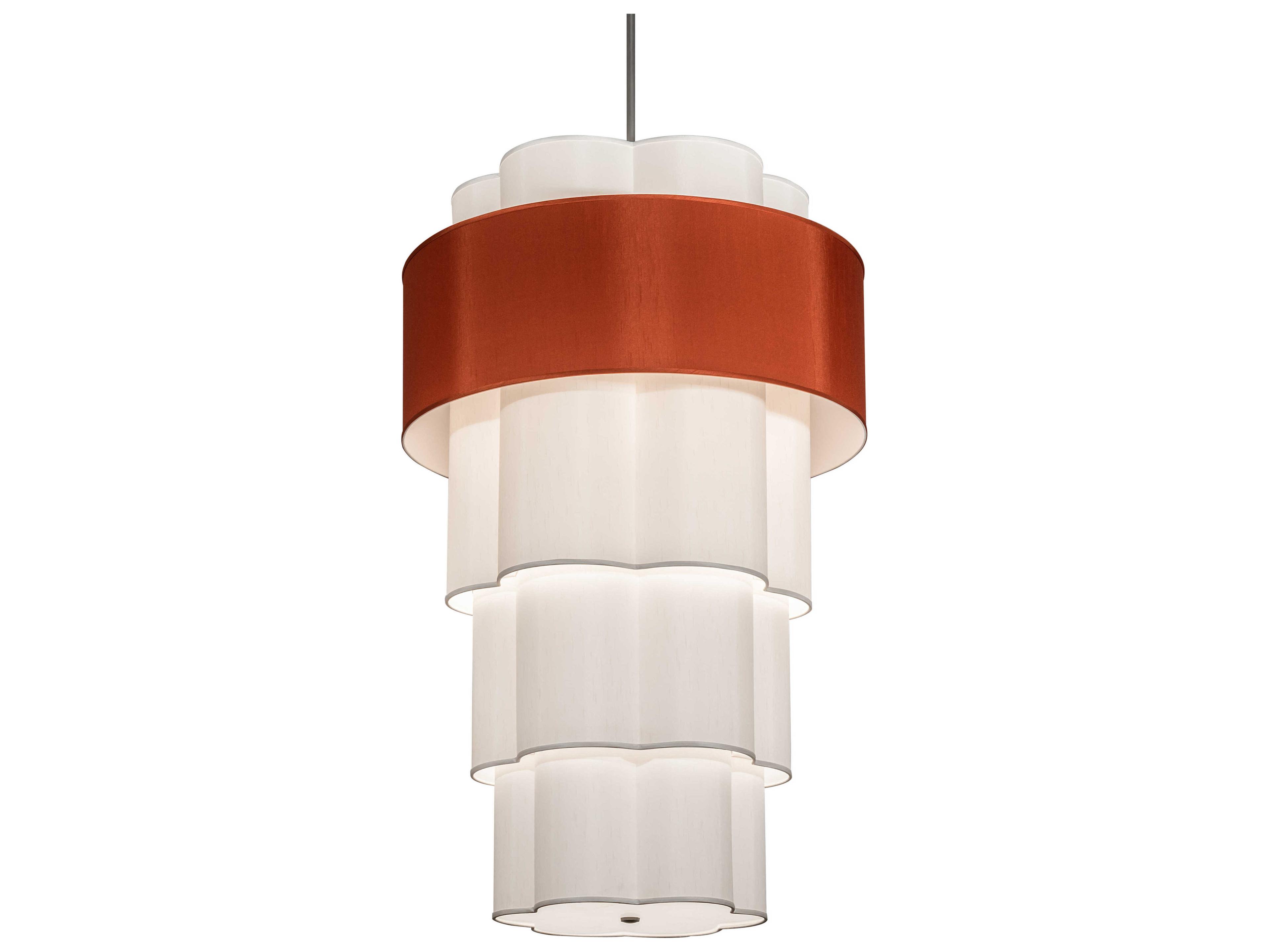 Deco 8-Light Gray Tiered Pendant
