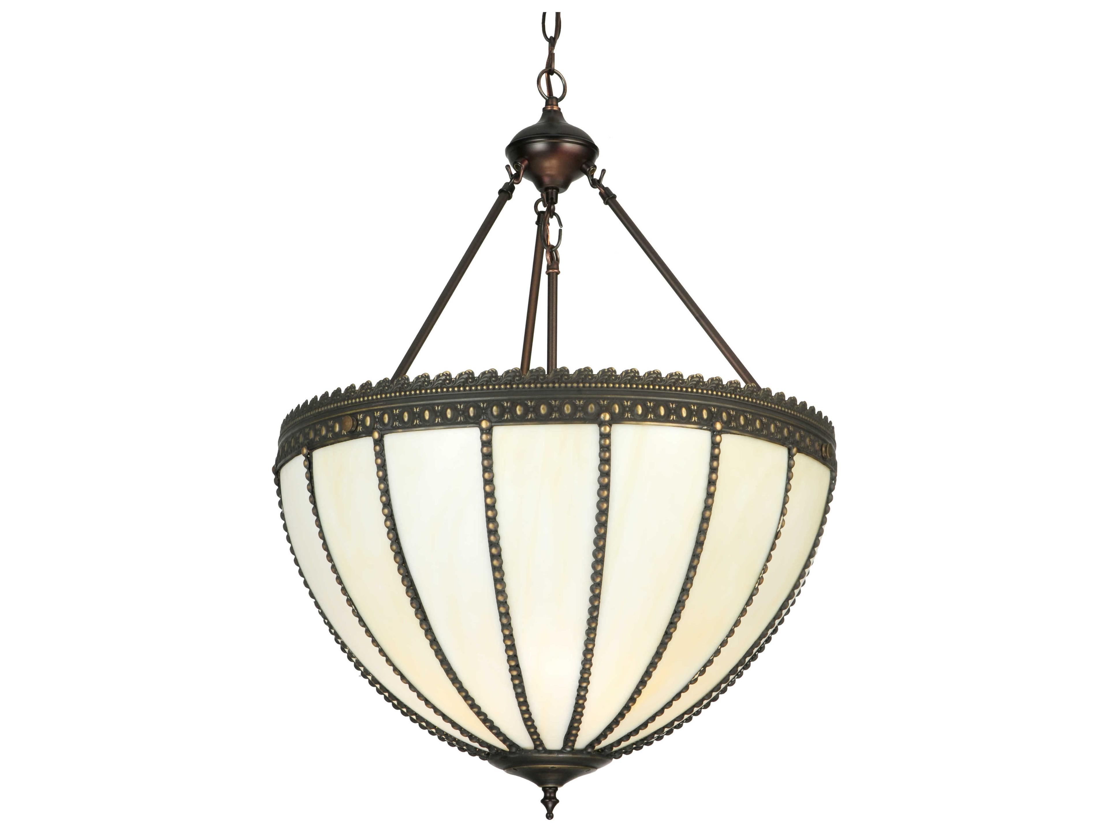 Deco 3-Light Brown Bell Pendant