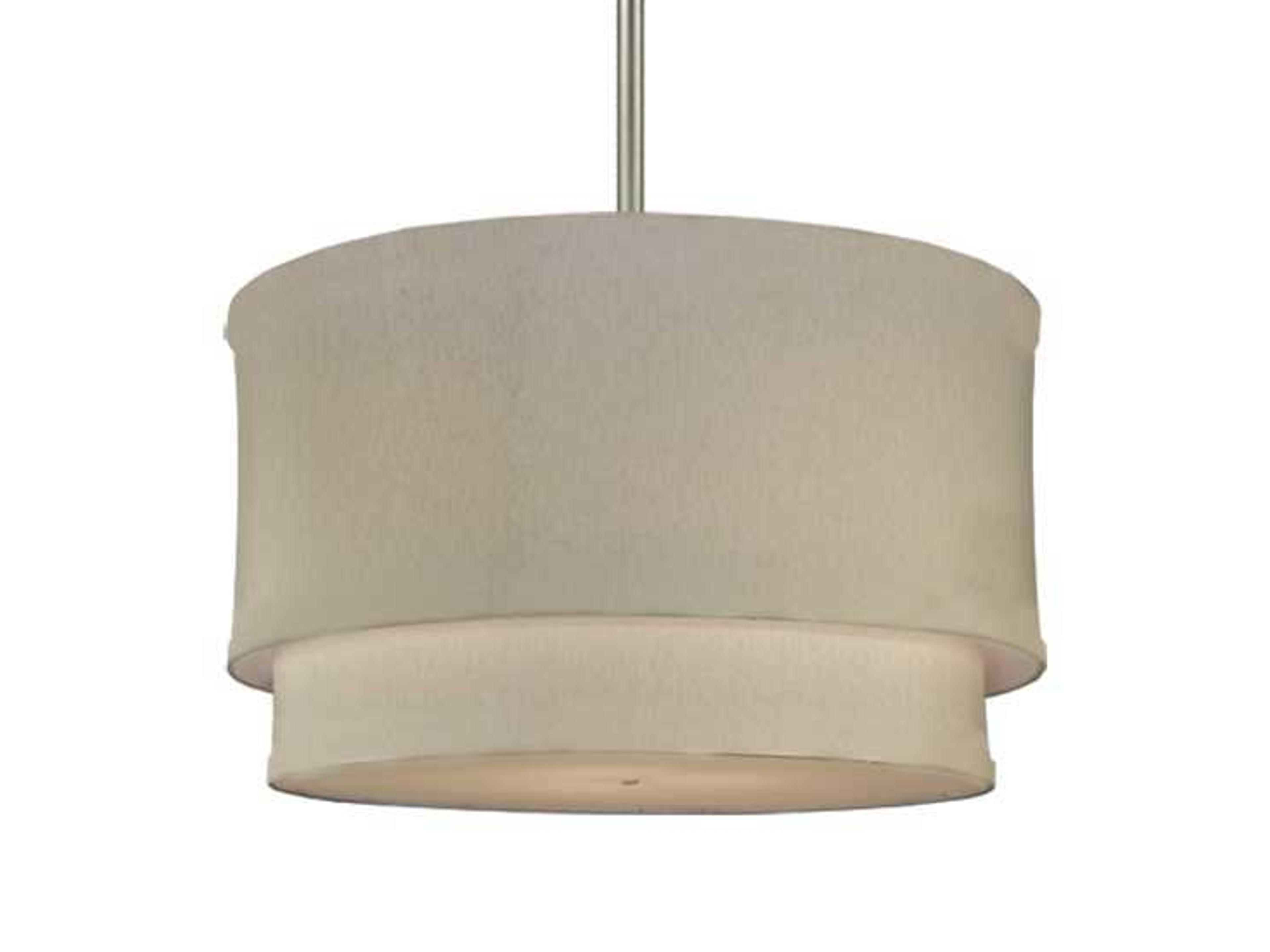 Deco 12-Light Gray Drum Tiered Pendant