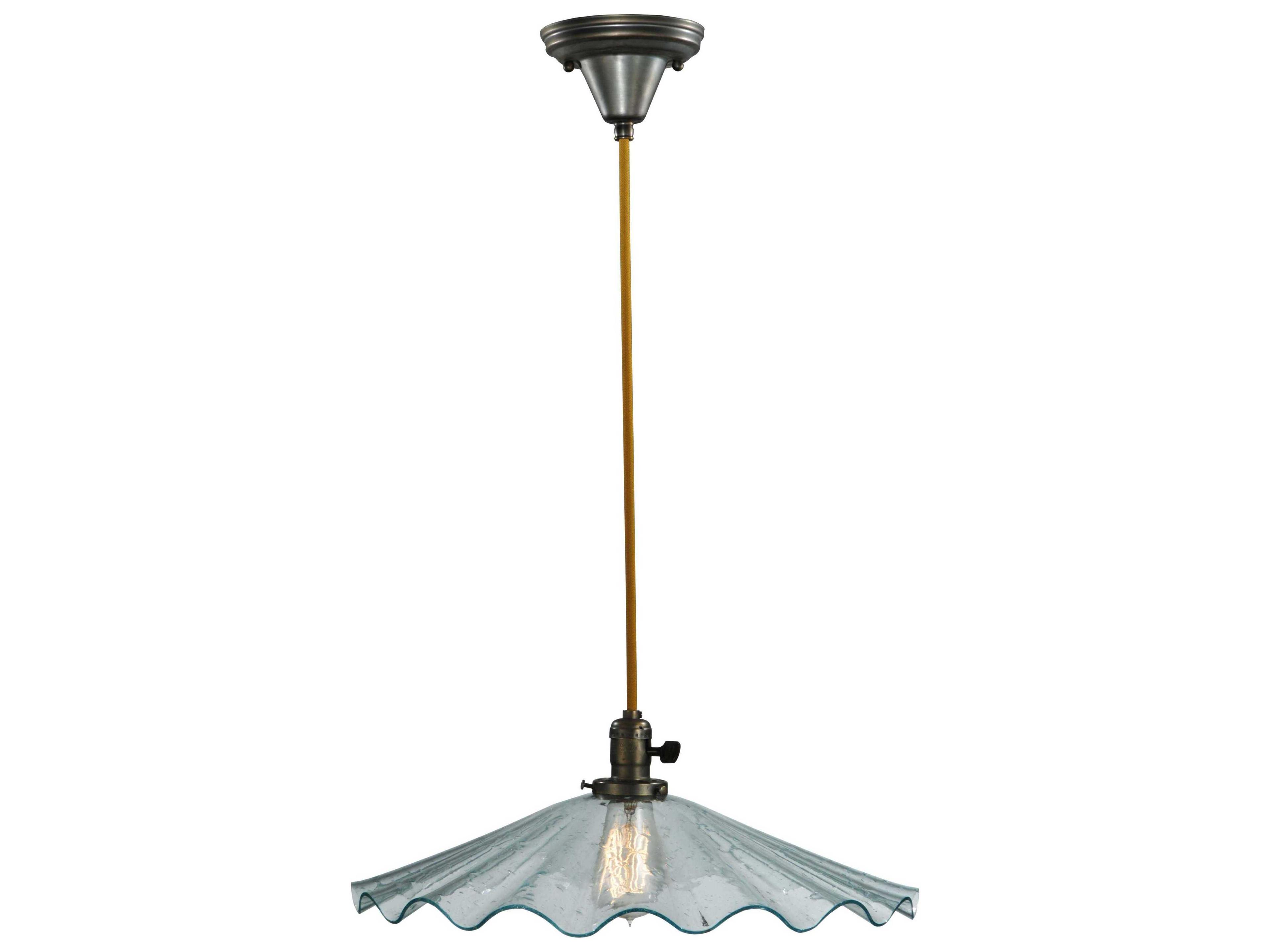 Deco 1-Light Gray Glass Bowl Pendant