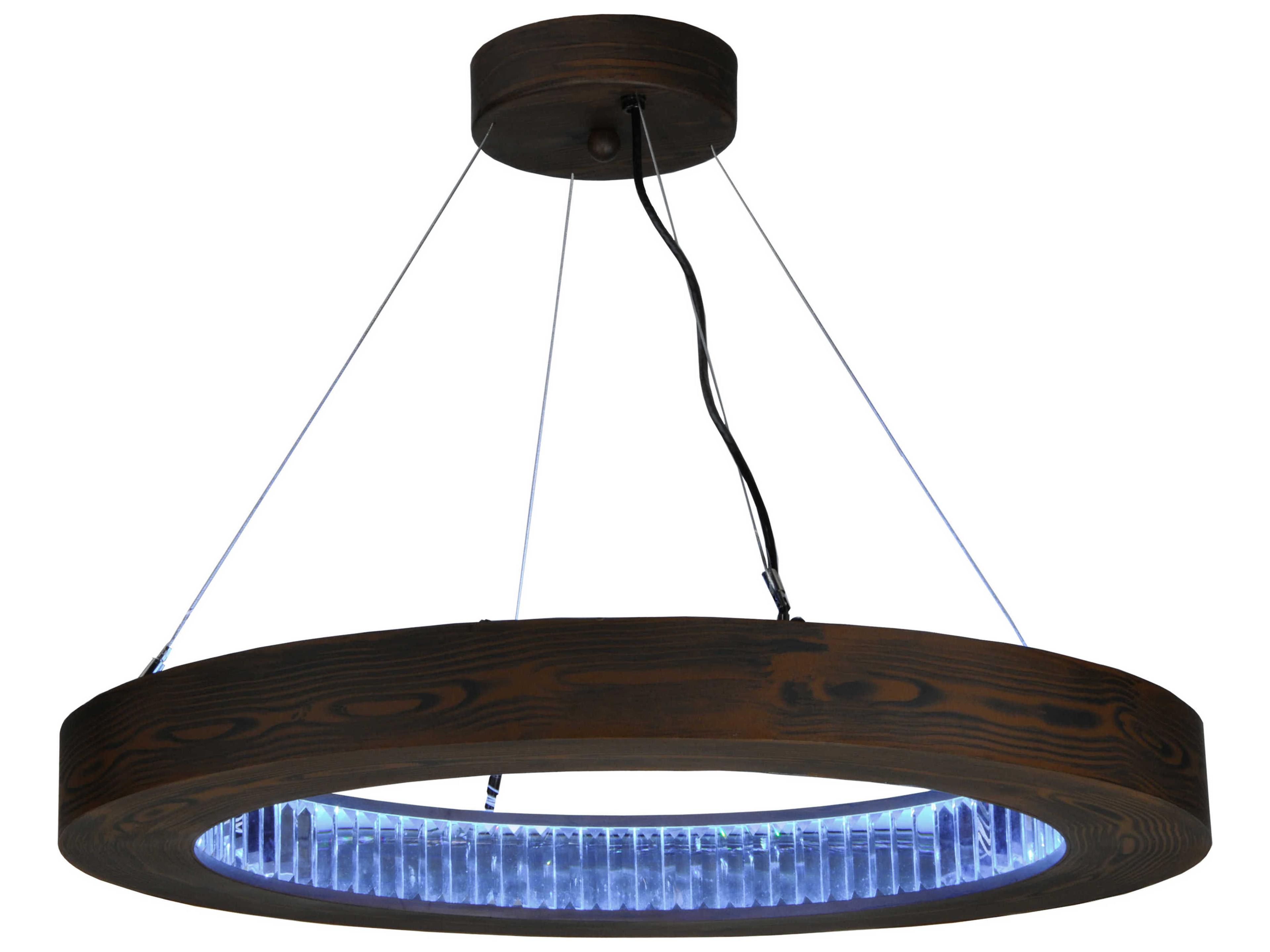 Deco 1-Light Brown LED Round Pendant