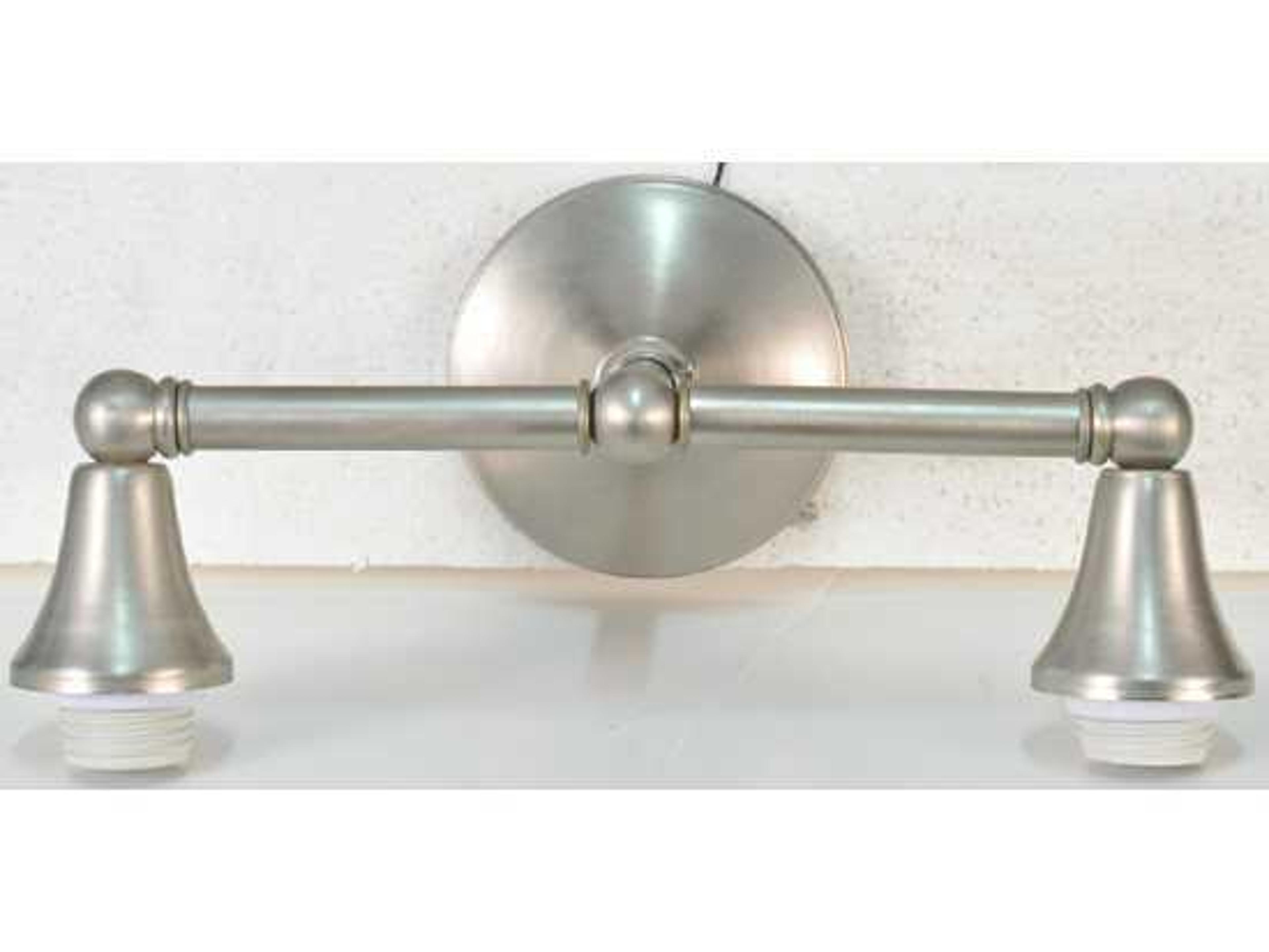 Deco 2-Light Nickel Wall Sconce