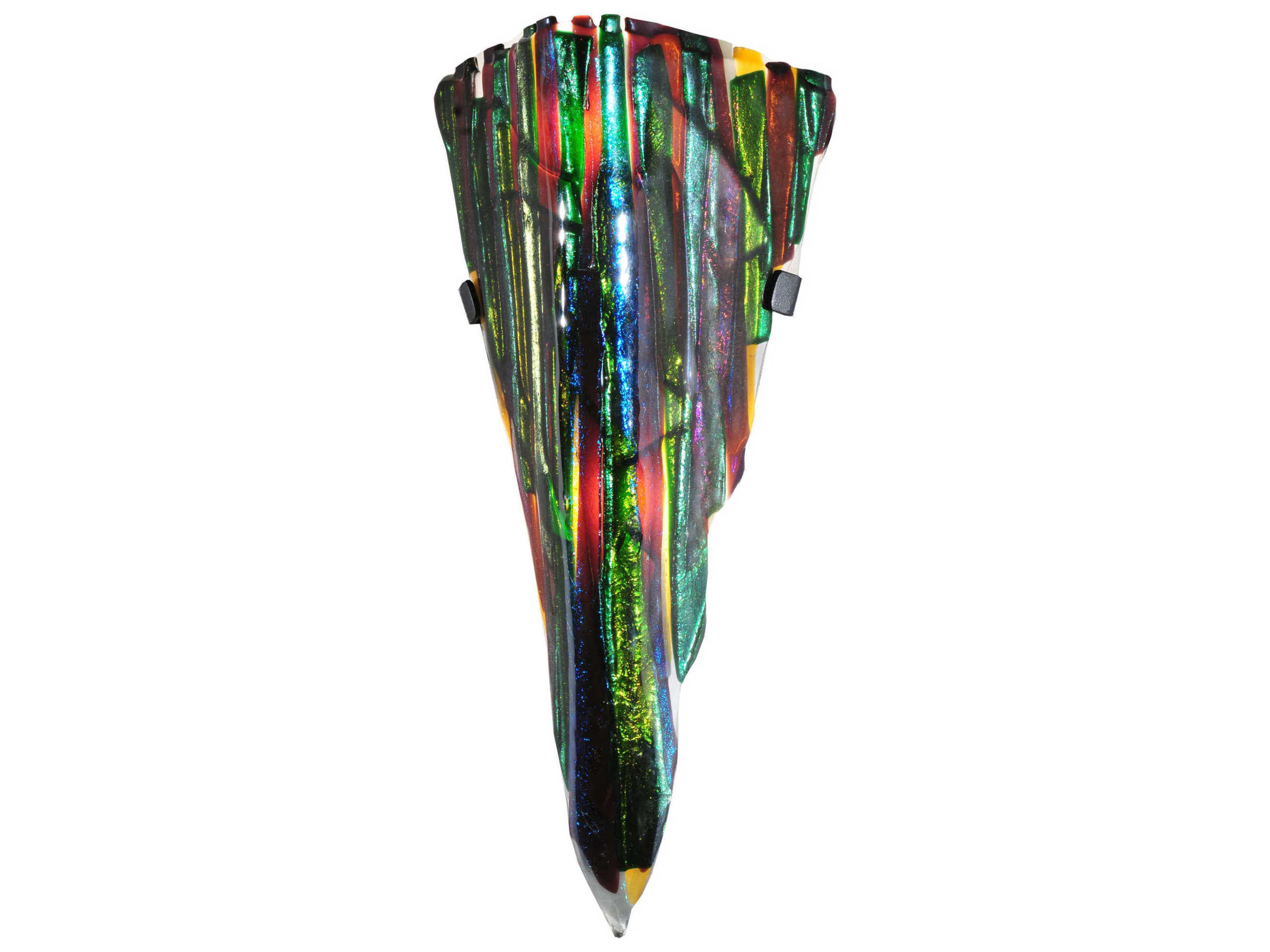 Metro Fusion 2-Light Green Tiffany Wall Sconce