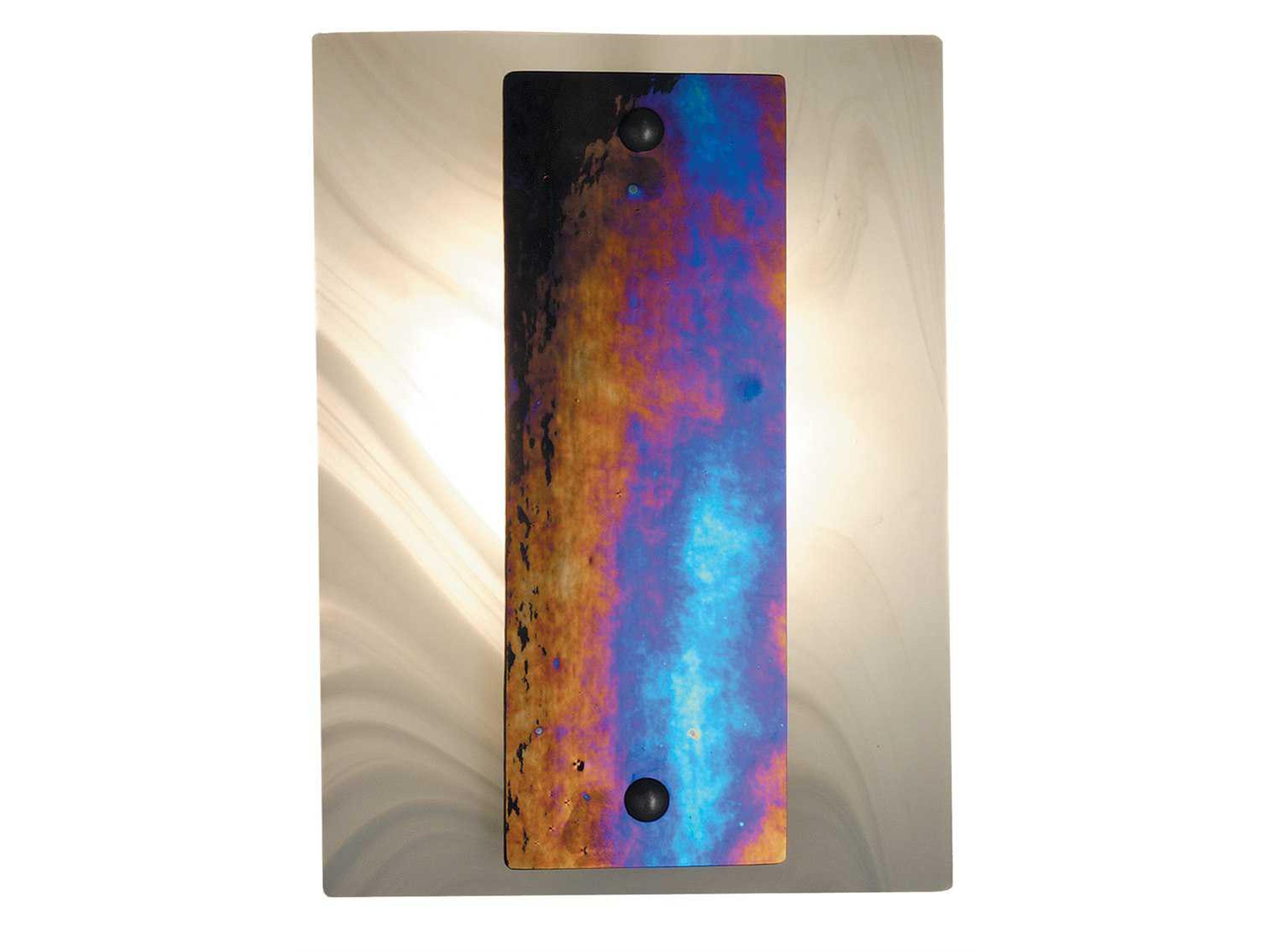 Deco 2-Light Blue Glass Wall Sconce