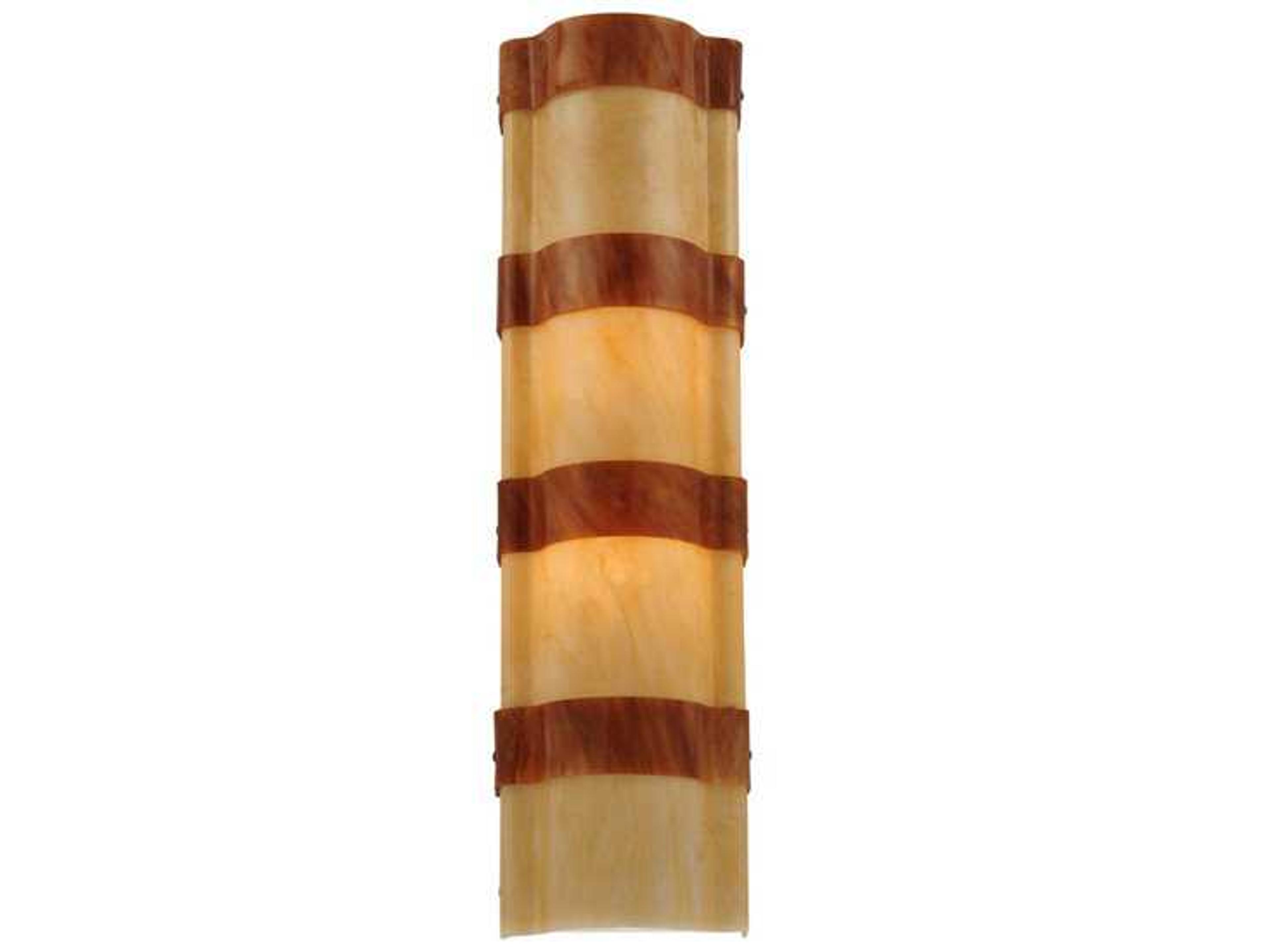 Deco 2-Light Brown Wall Sconce