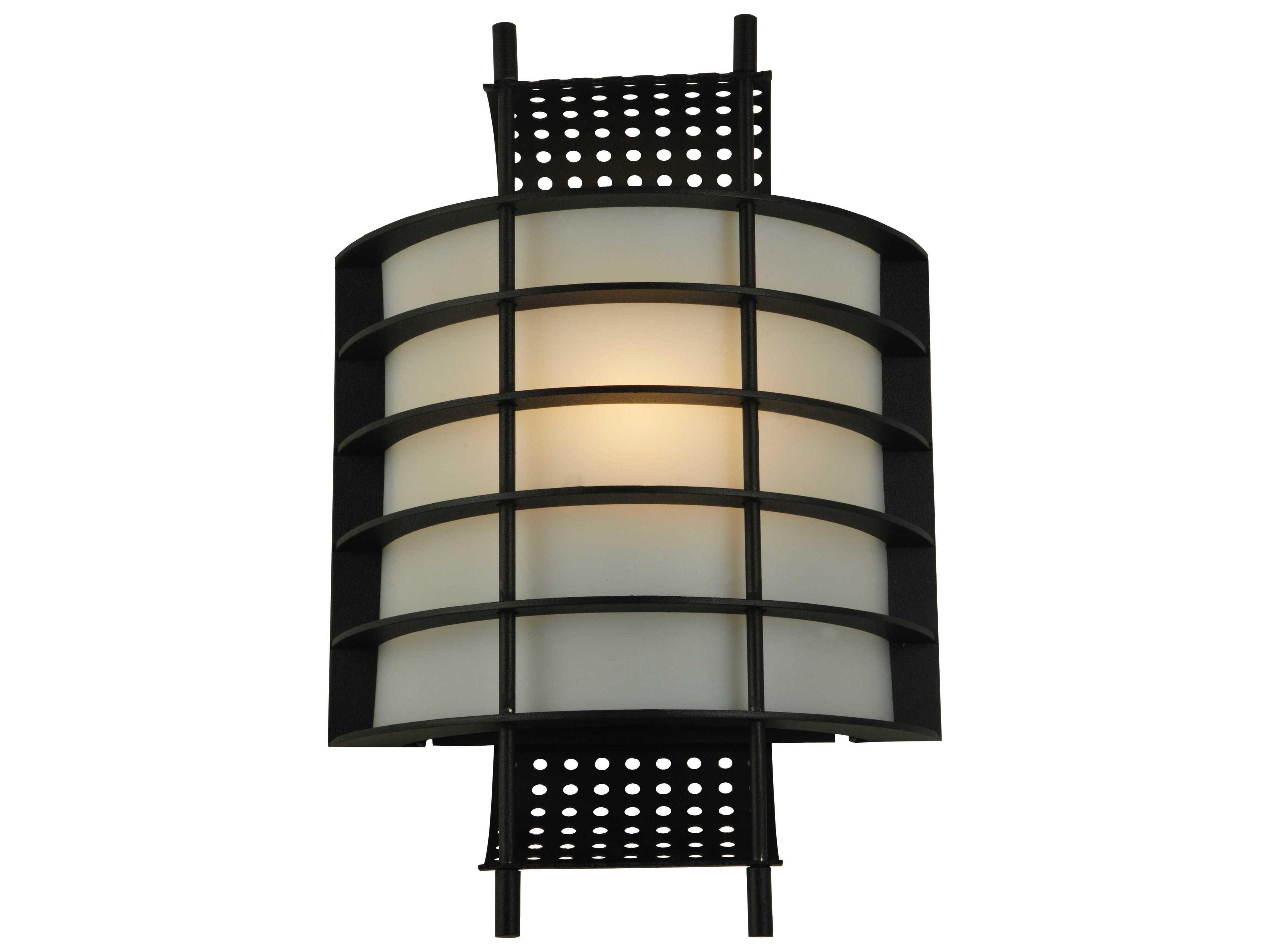 Agate 1-Light Black Wall Sconce