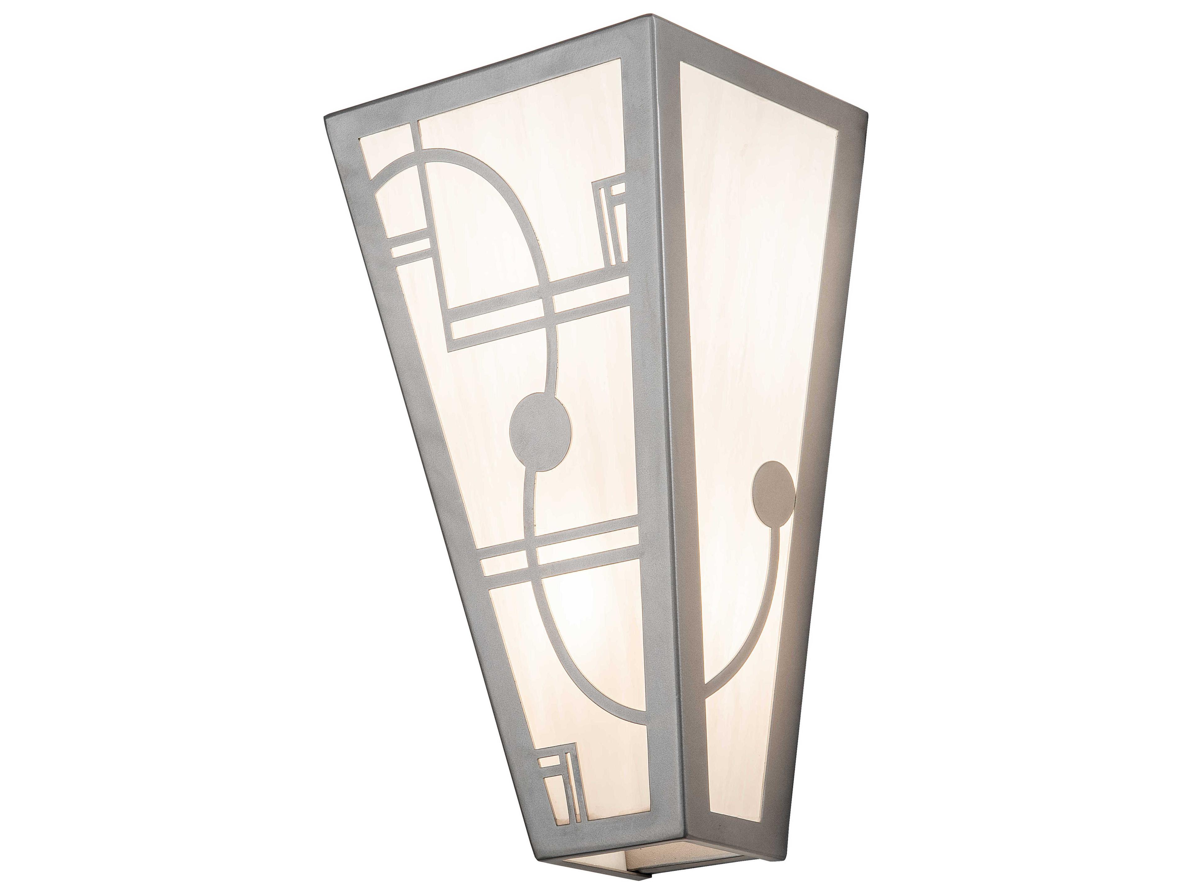 Deco 2-Light Nickel Wall Sconce