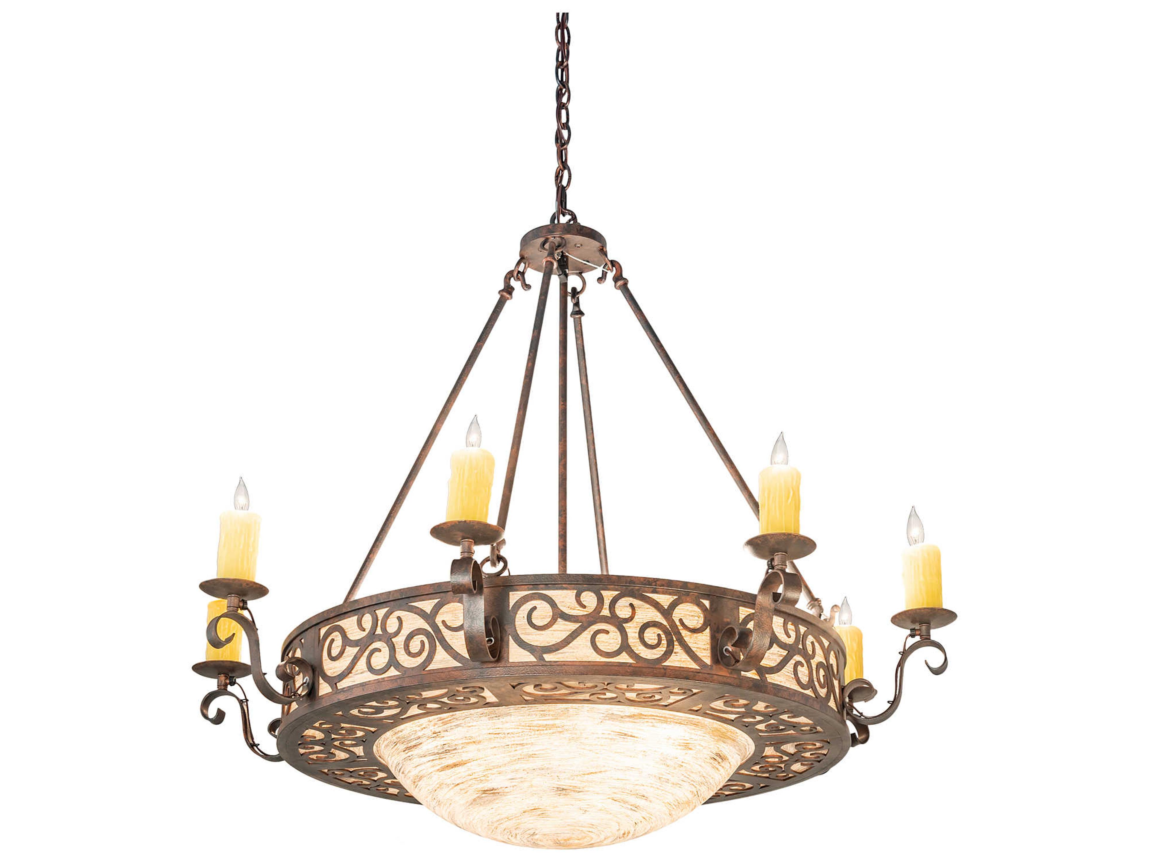 Delano 4 8-Light Brown LED Candelabra Chandelier