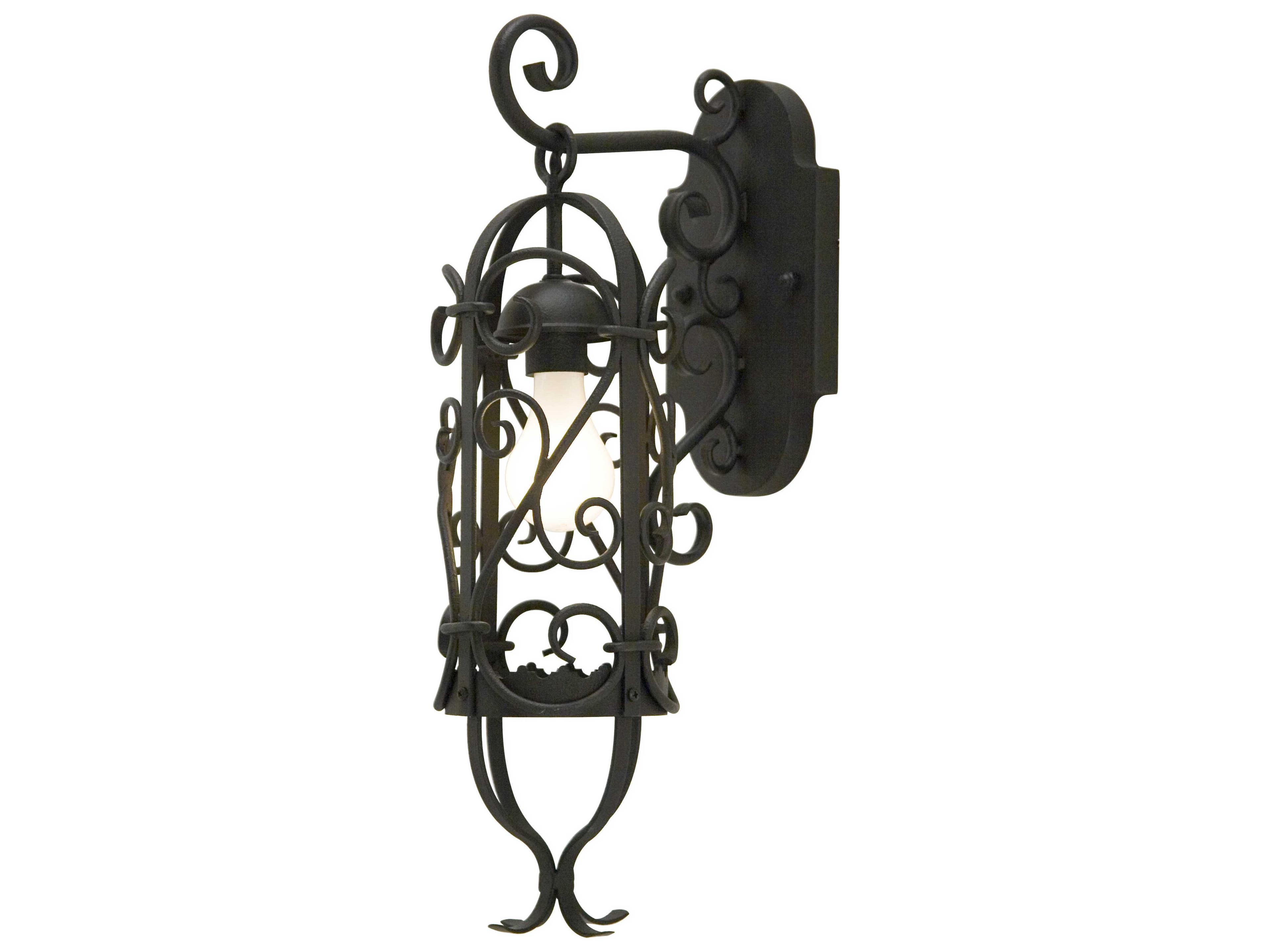 Delphine 1-Light Black Wall Sconce