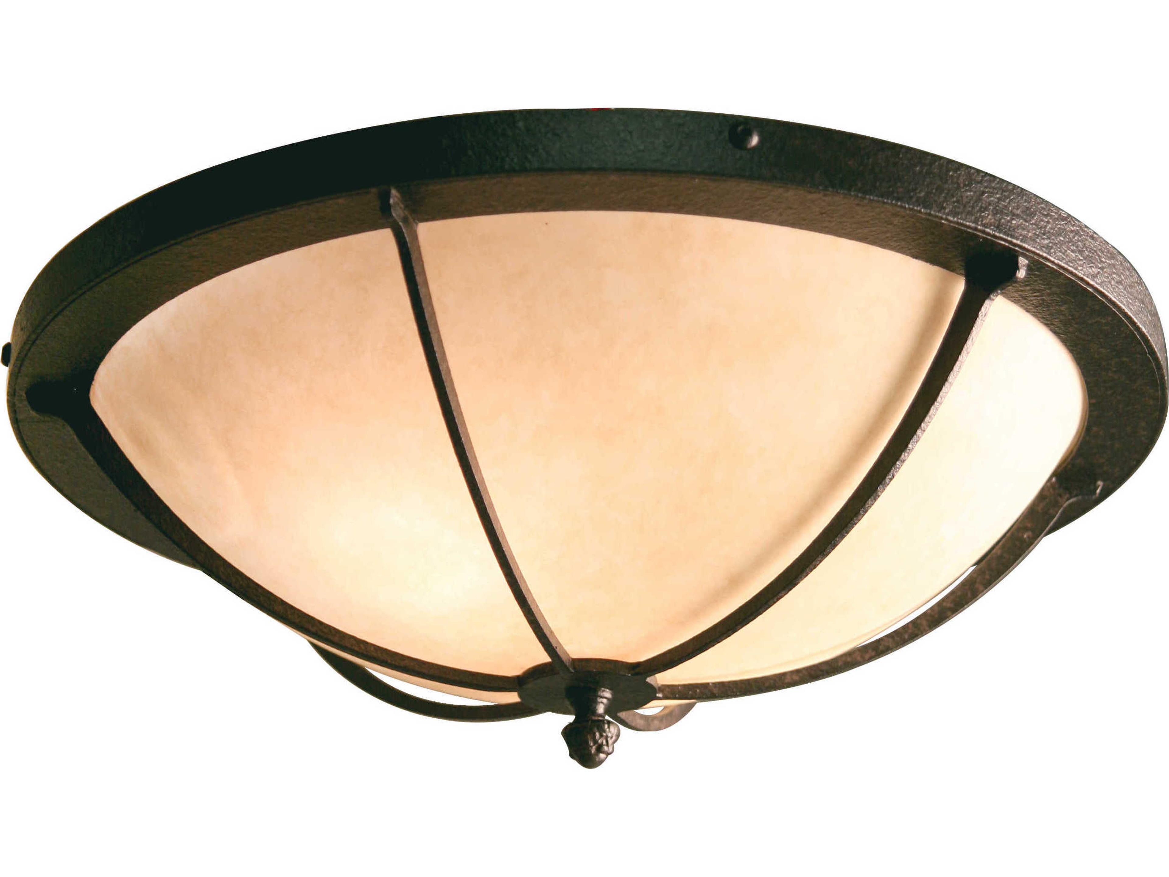 Dominga 2-Light Chestnut Brown Bowl Flush Mount