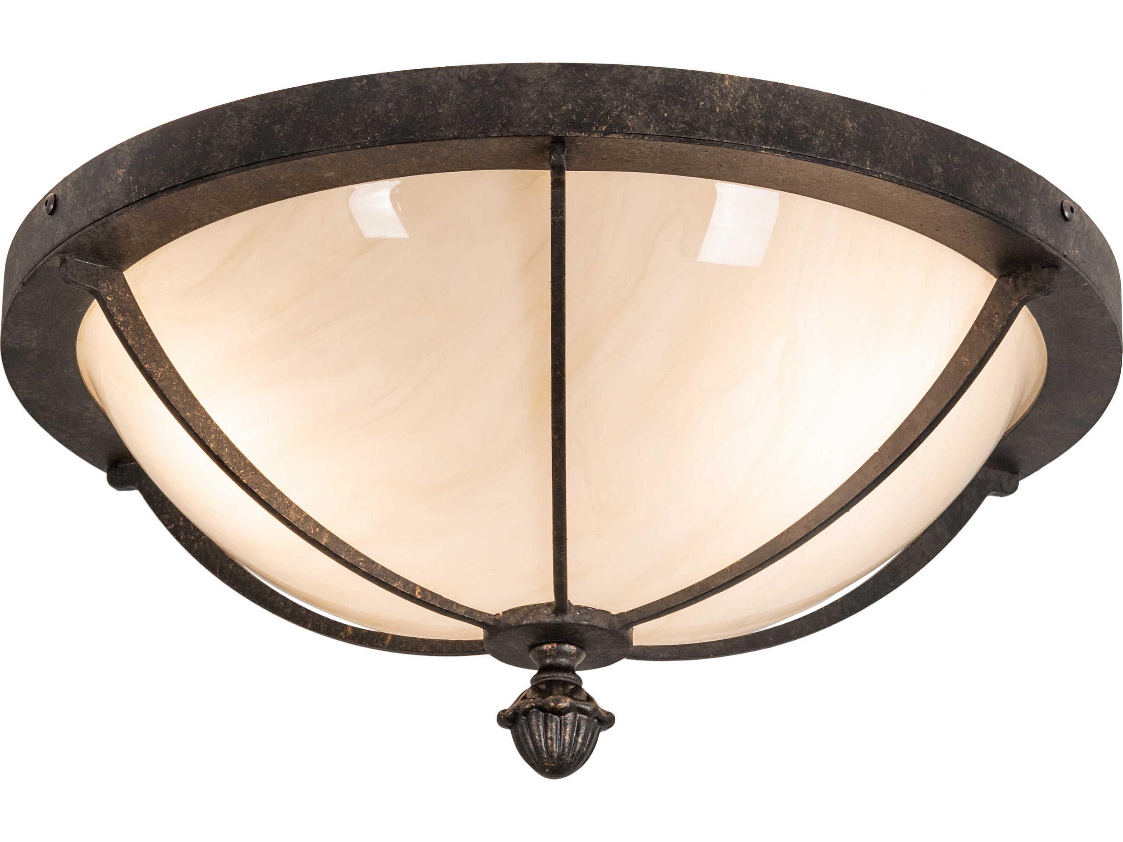 Dominga 3-Light Bronze Gold Bowl Flush Mount