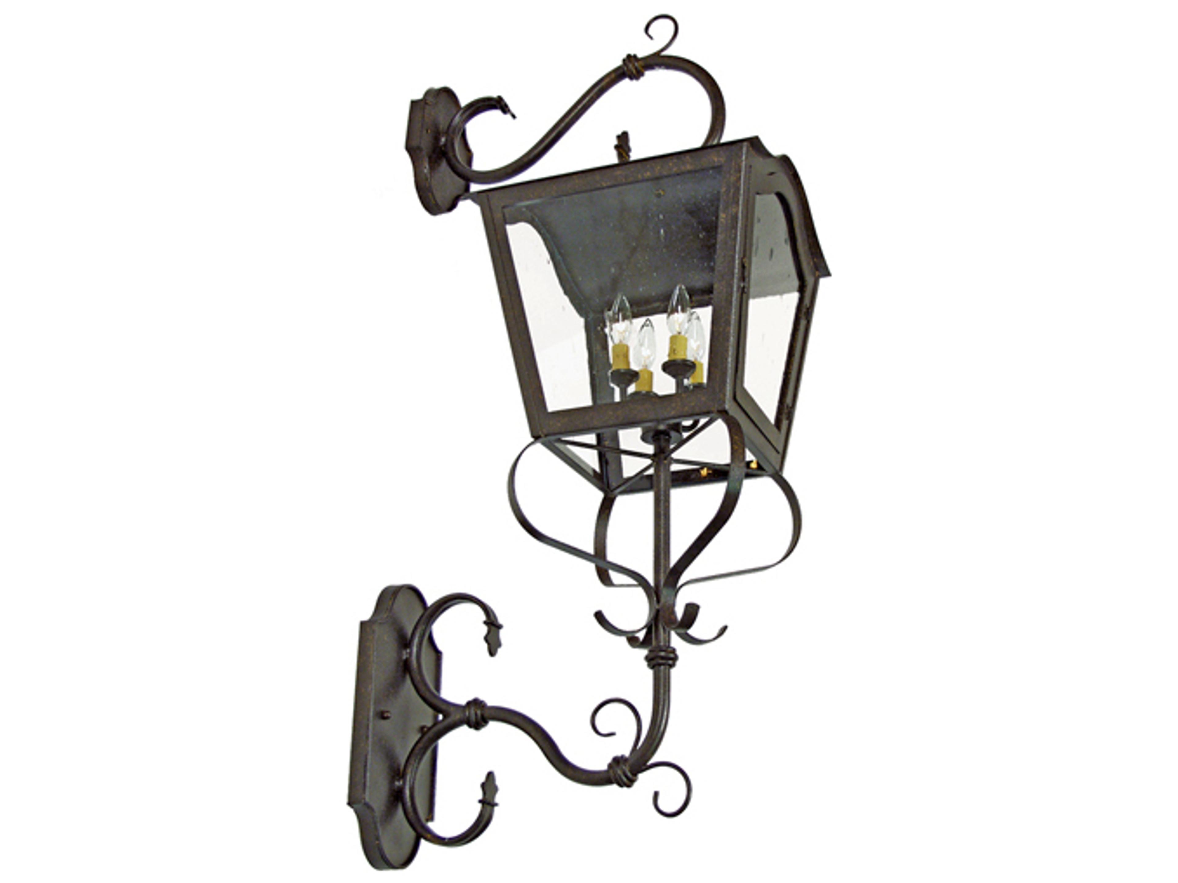 Dominic 4 - Light Glass Outdoor Wall Light