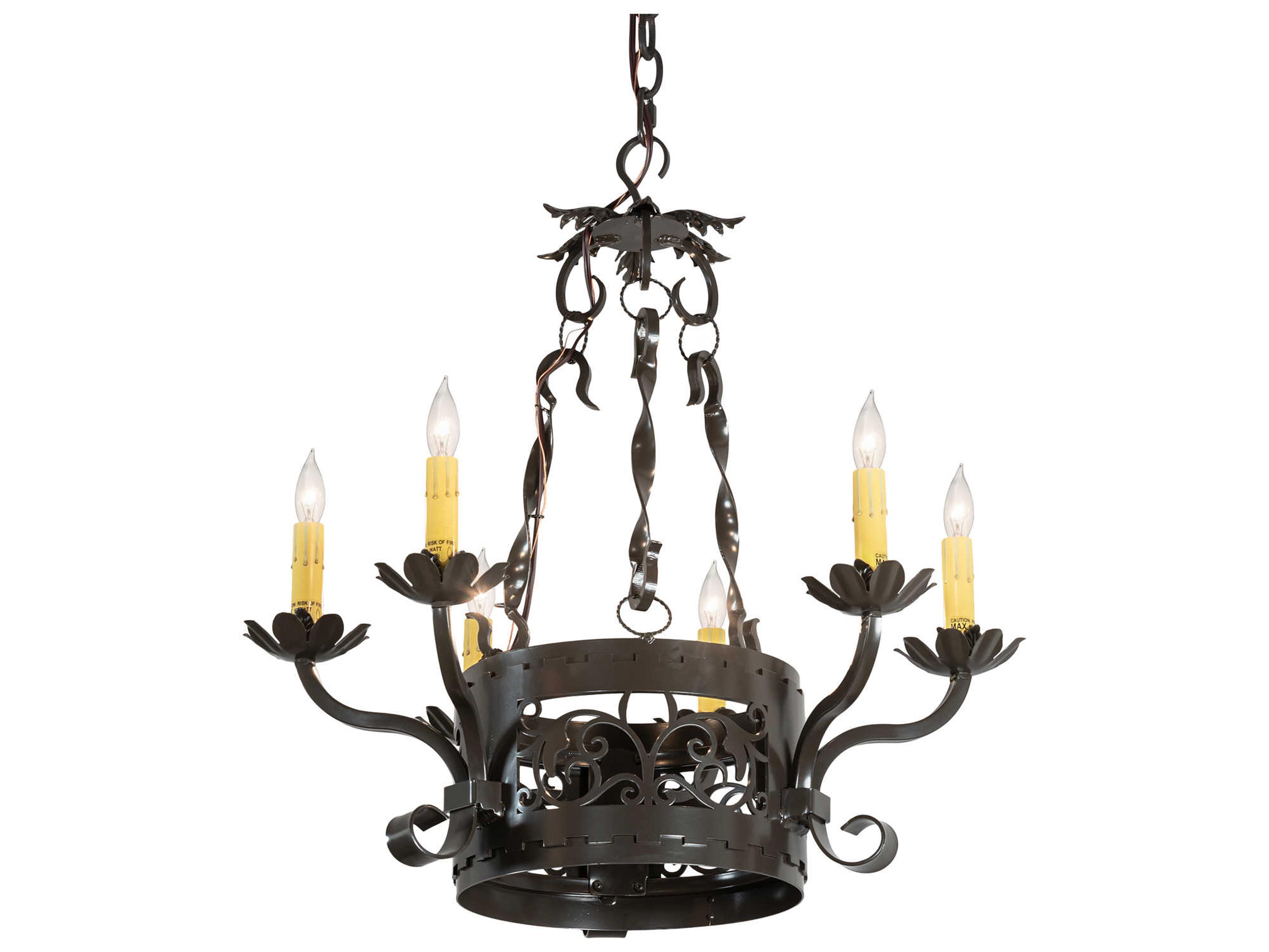 Dragone 6-Light Timeless Bronze Candelabra Chandelier