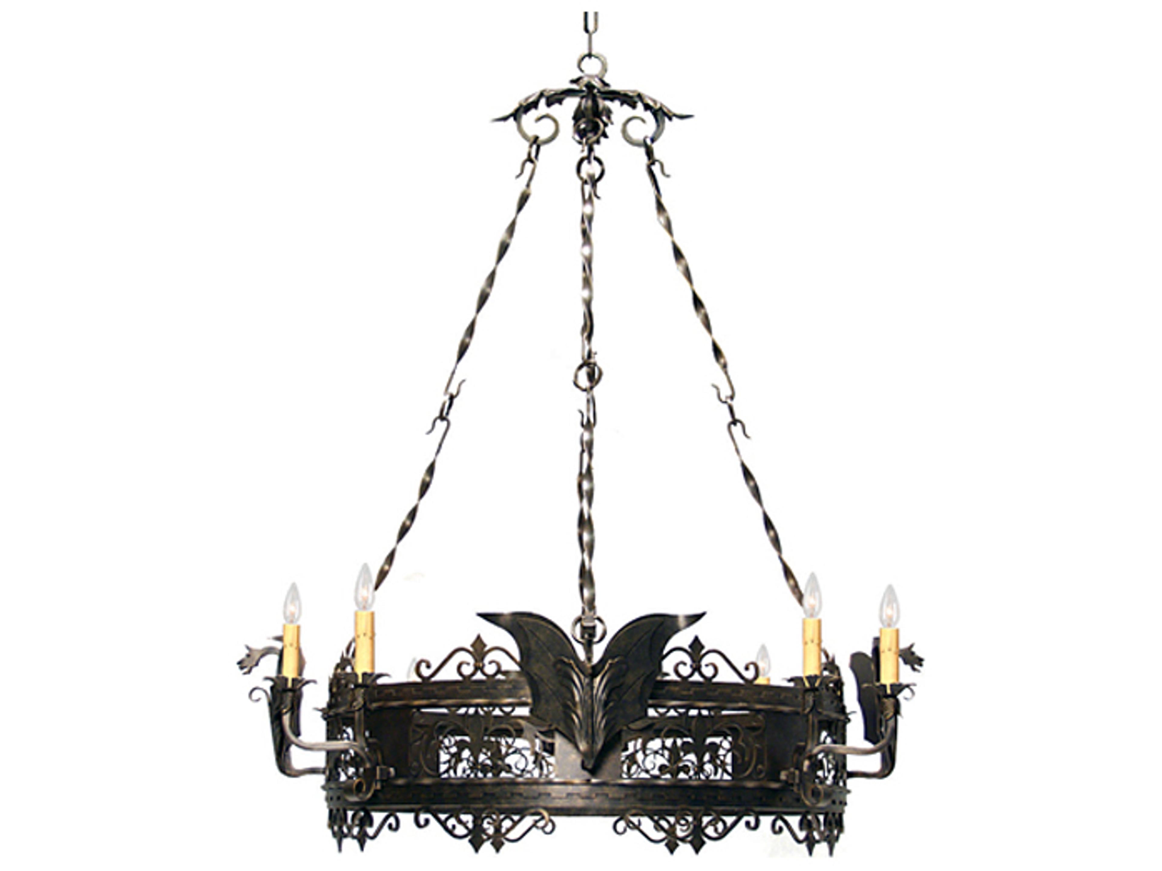 Dragone 8-Light Gilded Tobacco Brown Candelabra Chandelier