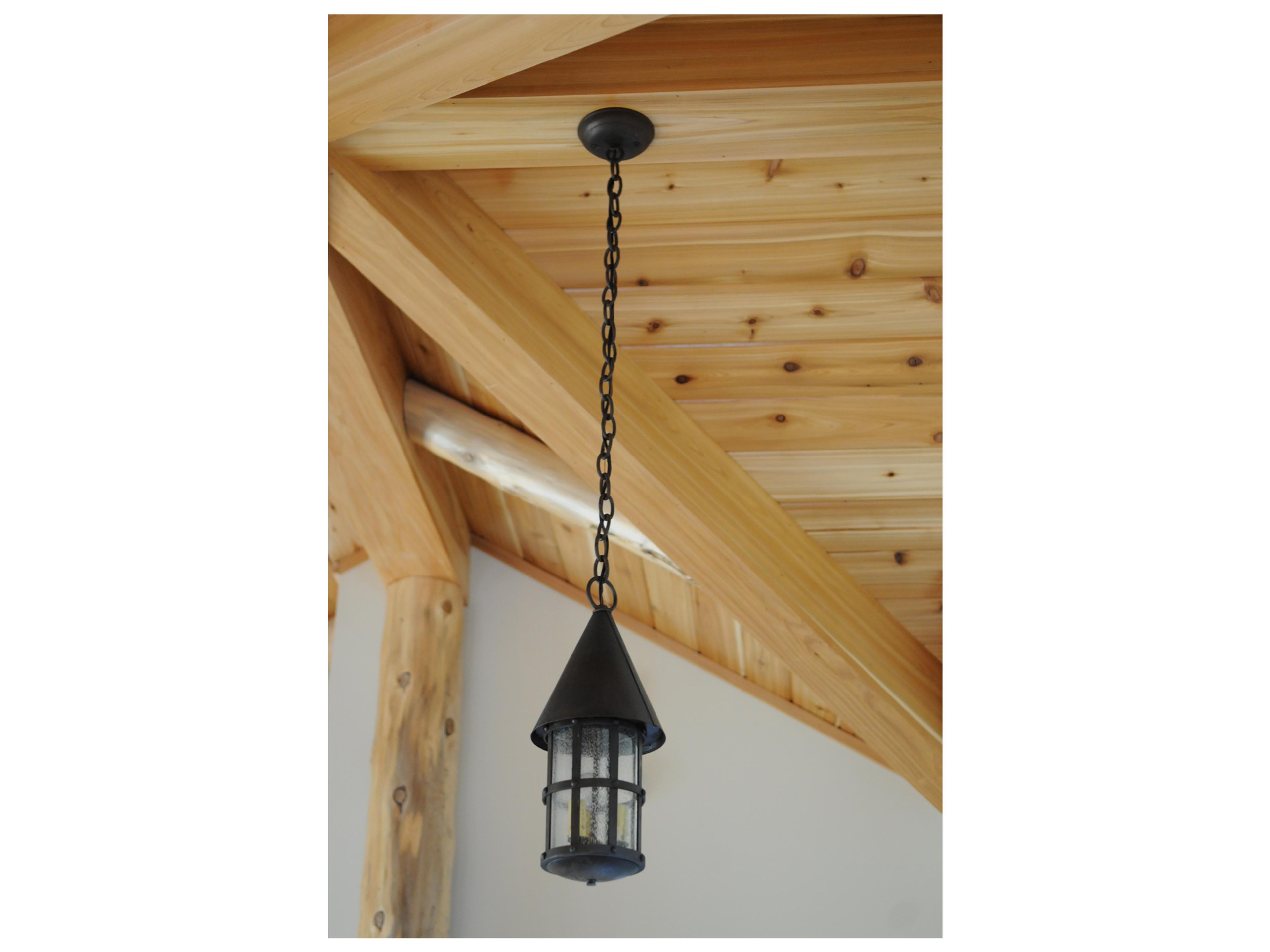Eastwick 1-Light Black Beige Seedy Glass Lantern Mini Pendant