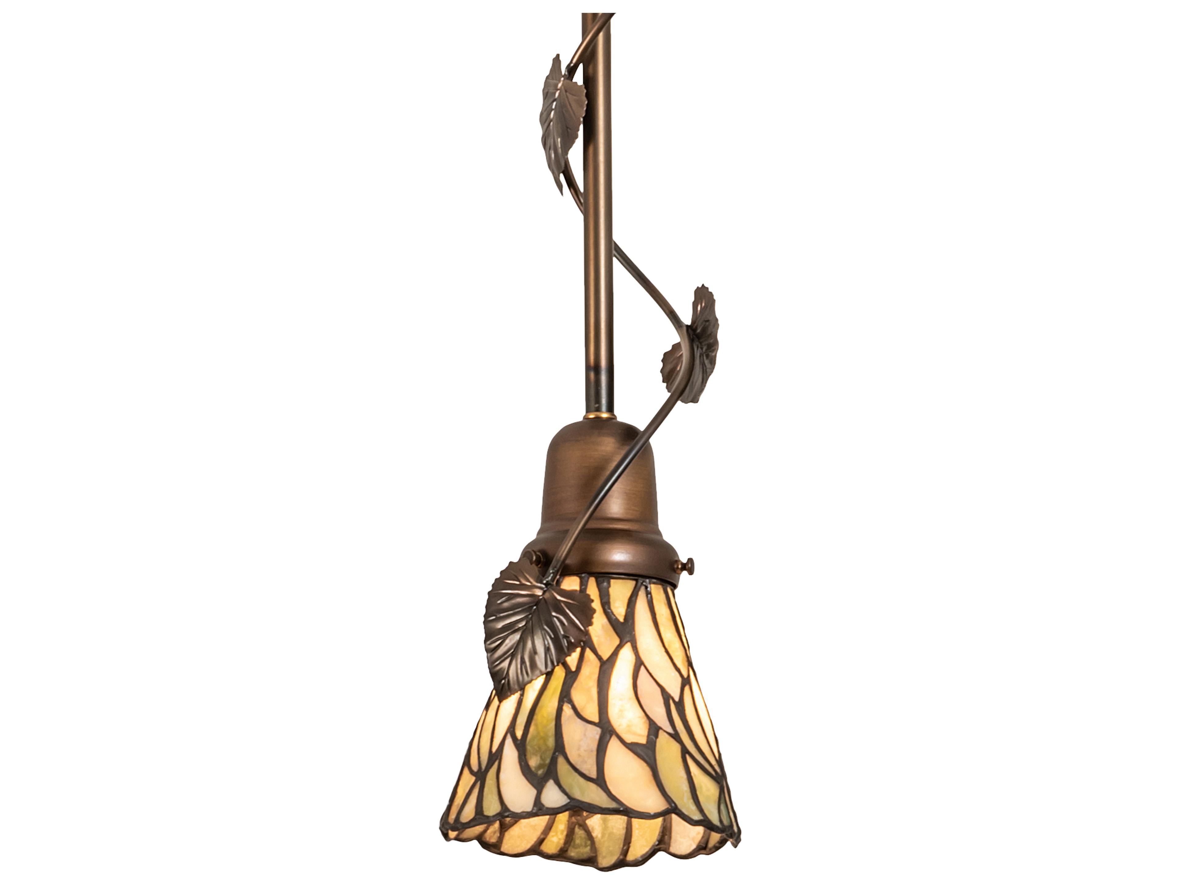 Willow 1-Light Antique Copper Green Bell Mini Pendant