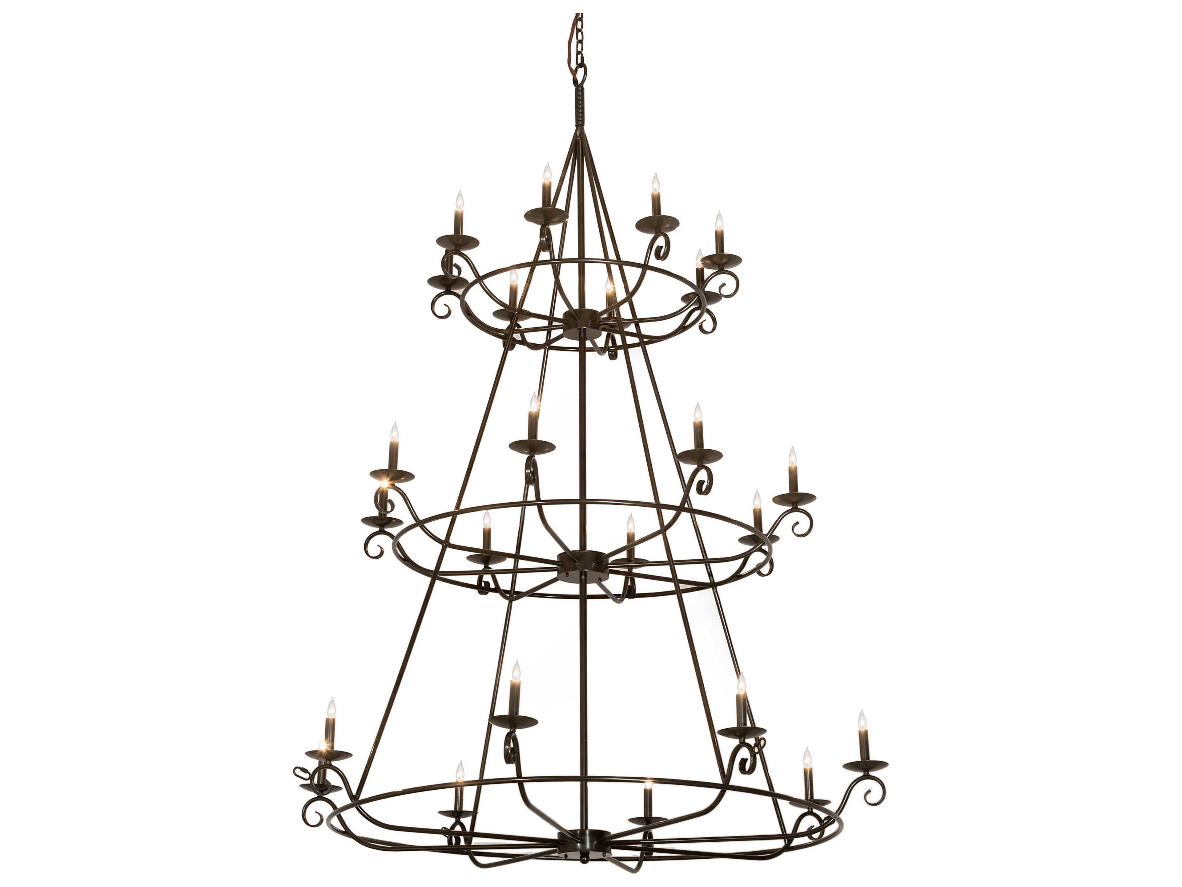 Estrella 24-Light Timeless Bronze Candelabra Chandelier
