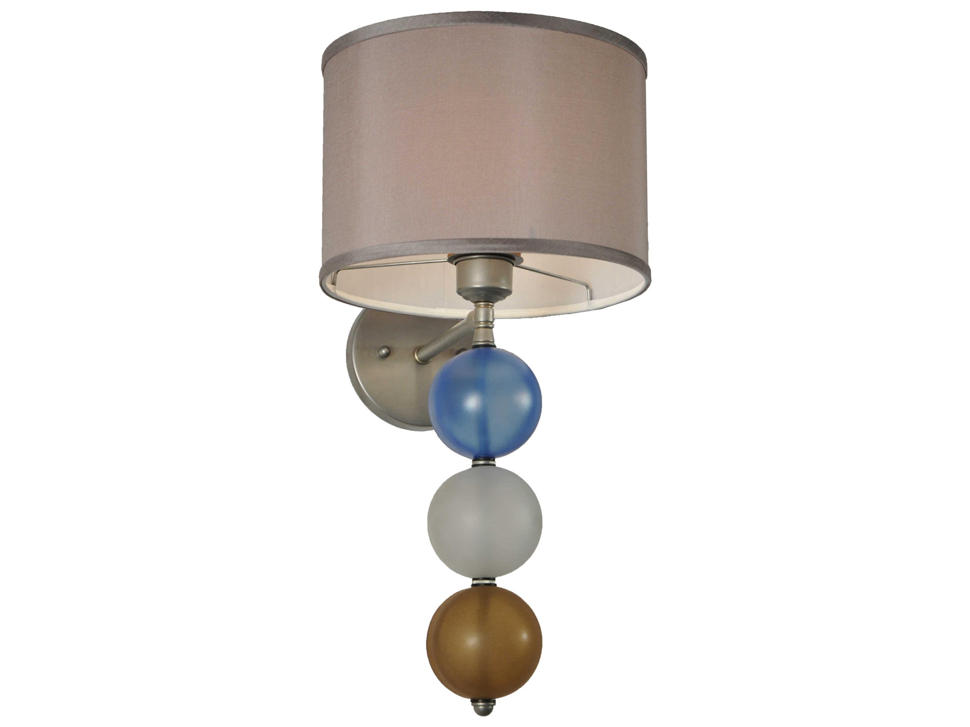 Fabric 1-Light Gray Wall Sconce
